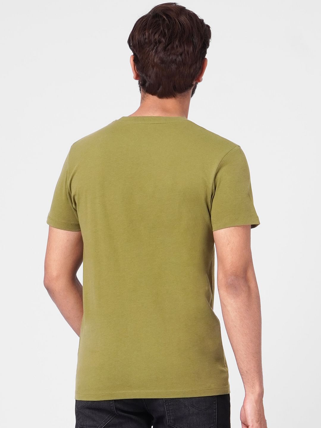 Green Graphic Print Crew Neck T-shirt
