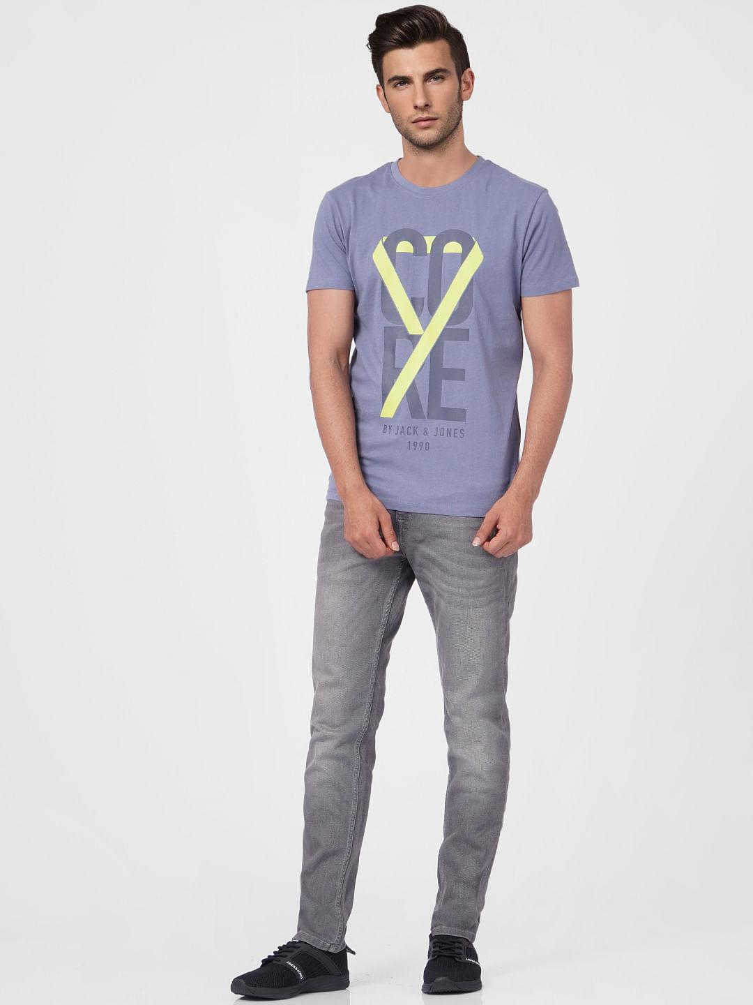 White Graphic Print Crew Neck T-shirt