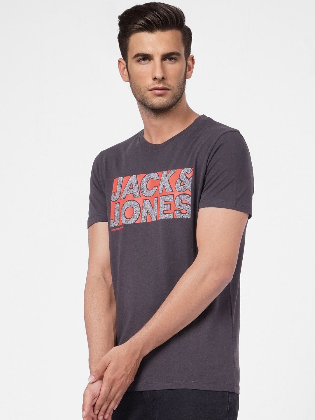 Black Graphic Print Crew Neck T-shirt