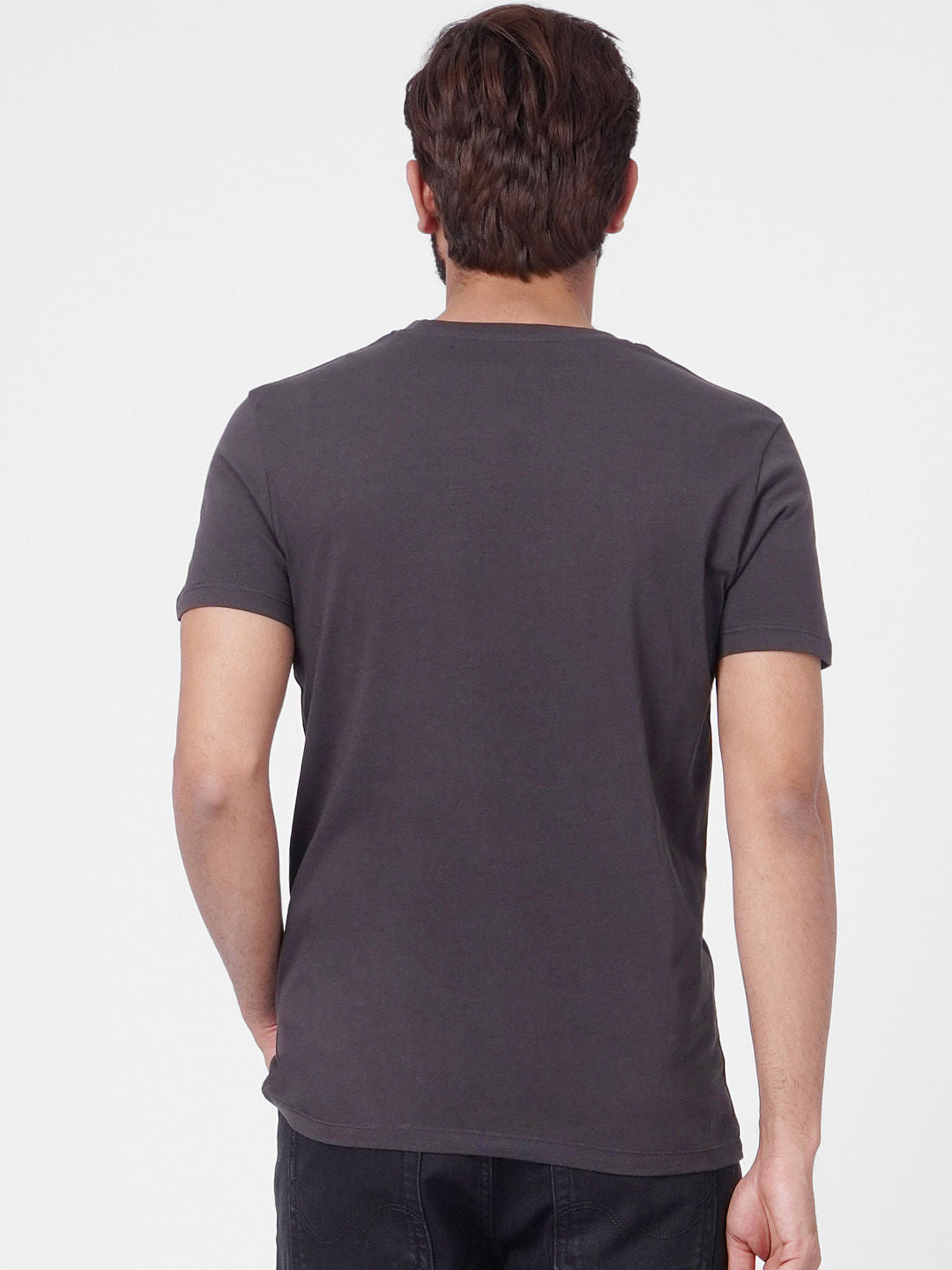 Black Graphic Print Crew Neck T-shirt