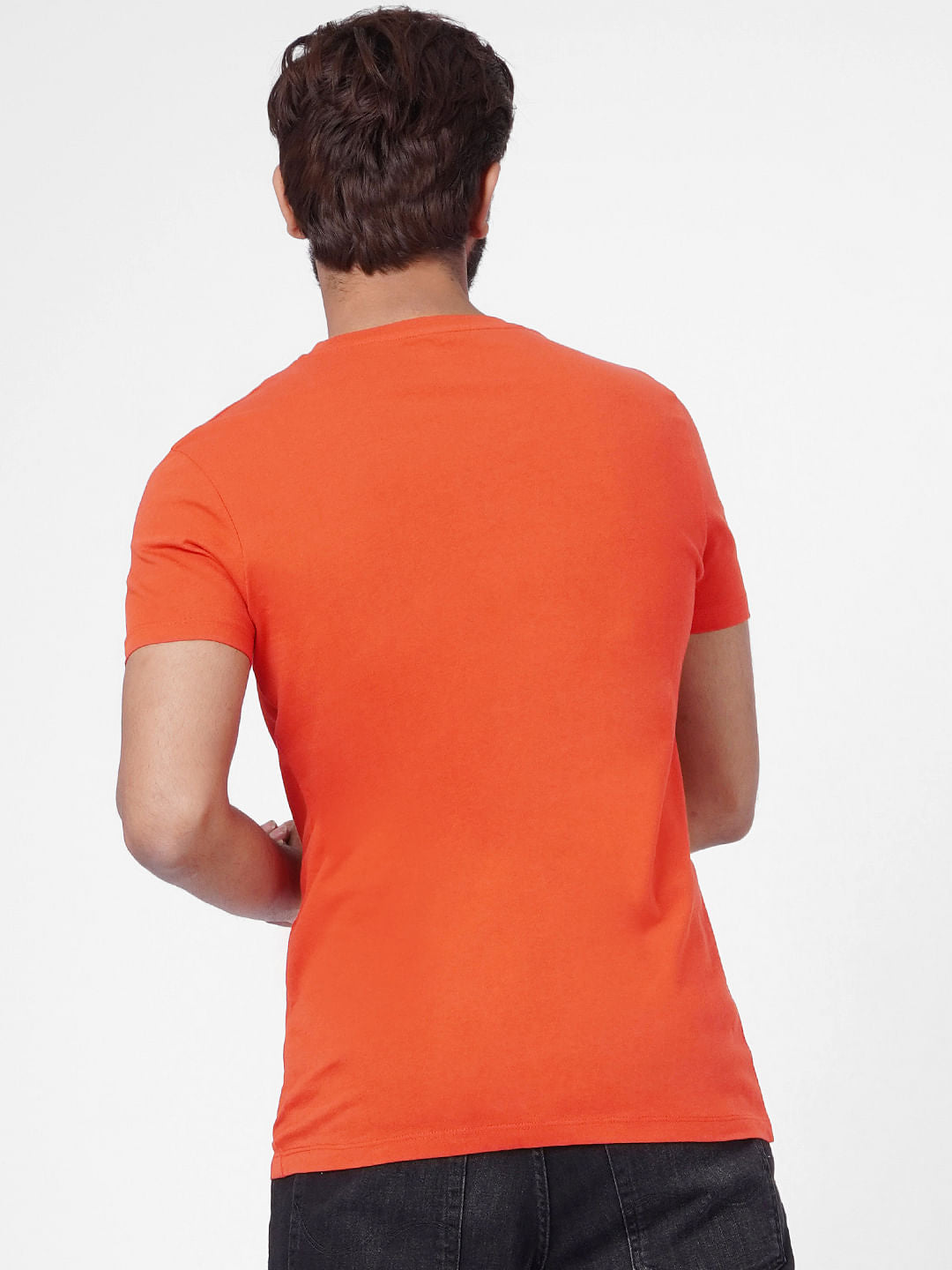 Red Graphic Print Crew Neck T-shirt
