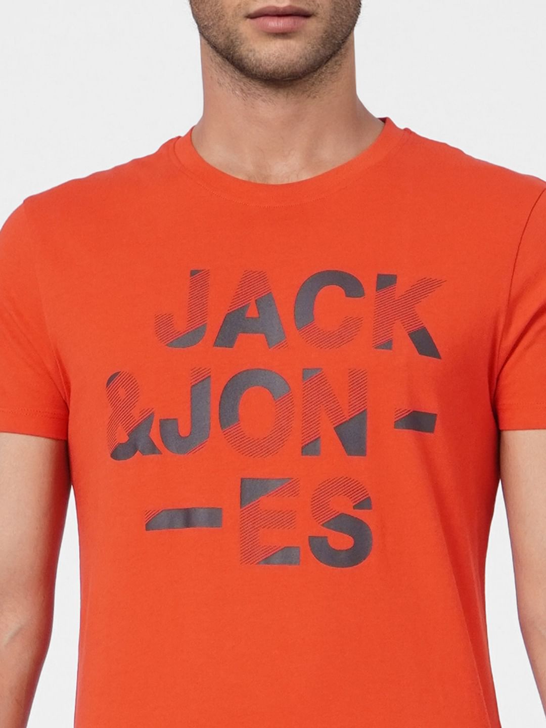 Red Graphic Print Crew Neck T-shirt
