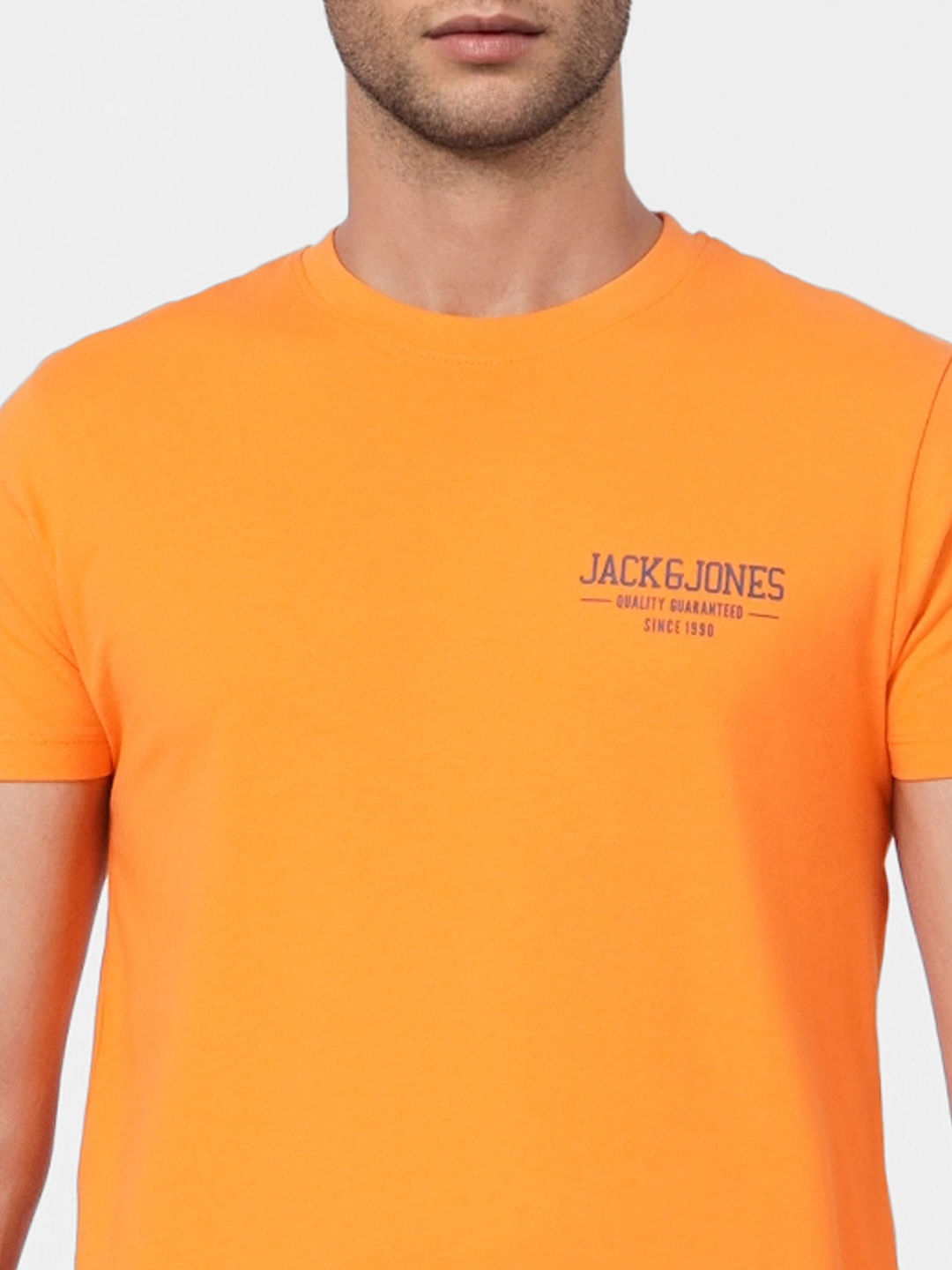 Orange Crew Neck T-shirt