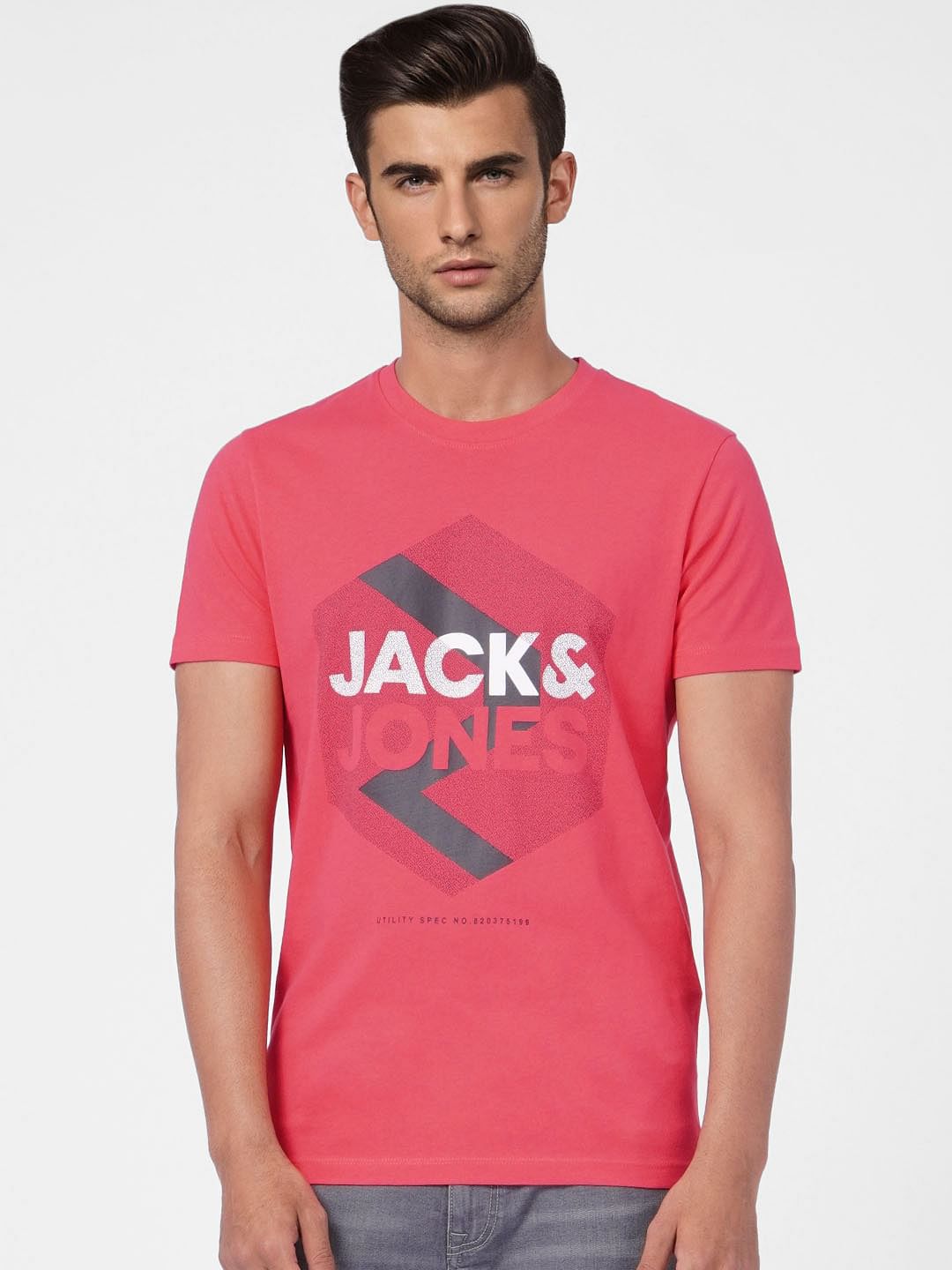 Pink Graphic Print Crew Neck T-shirt