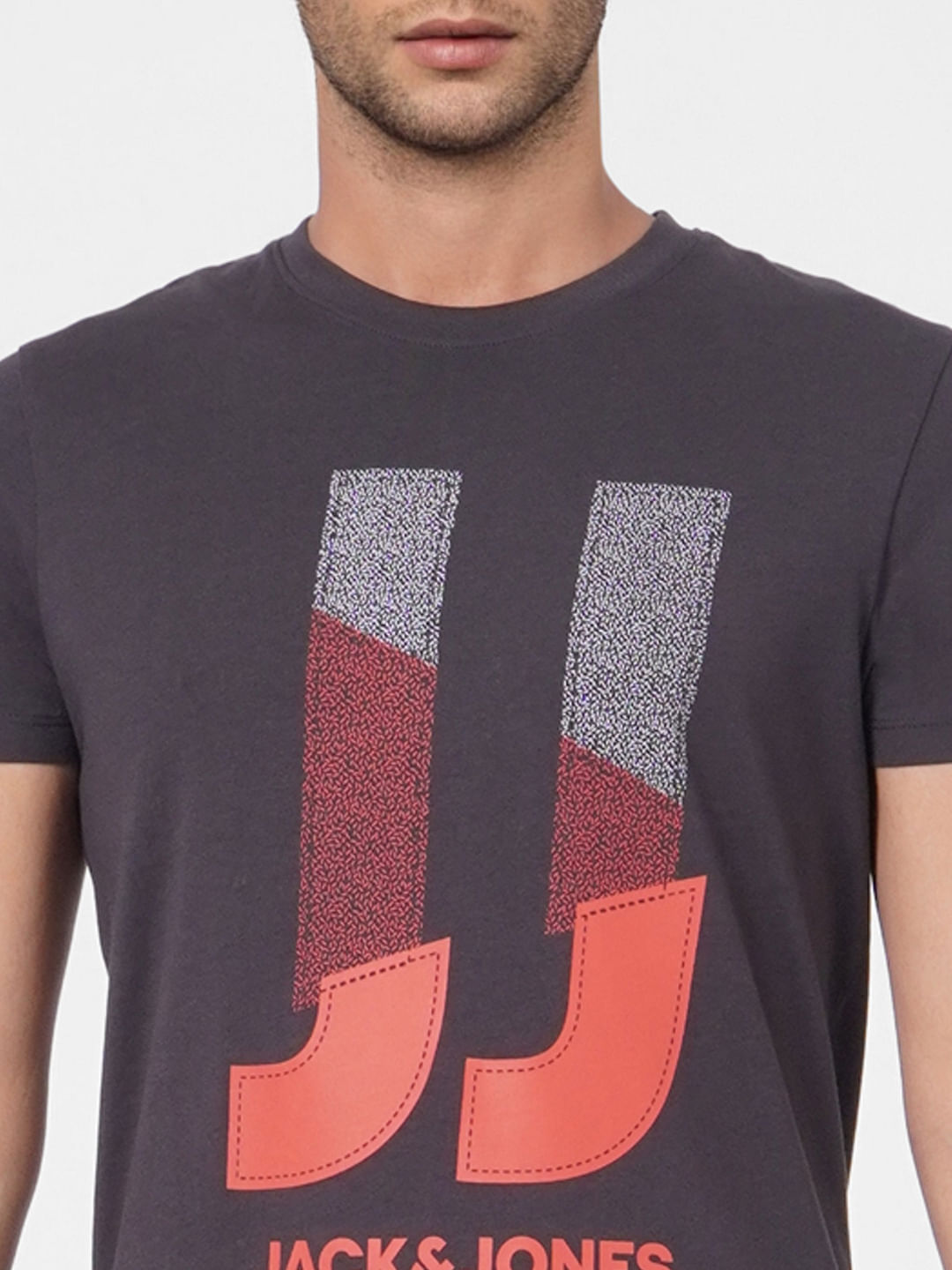 Black Graphic Print Crew Neck T-shirt