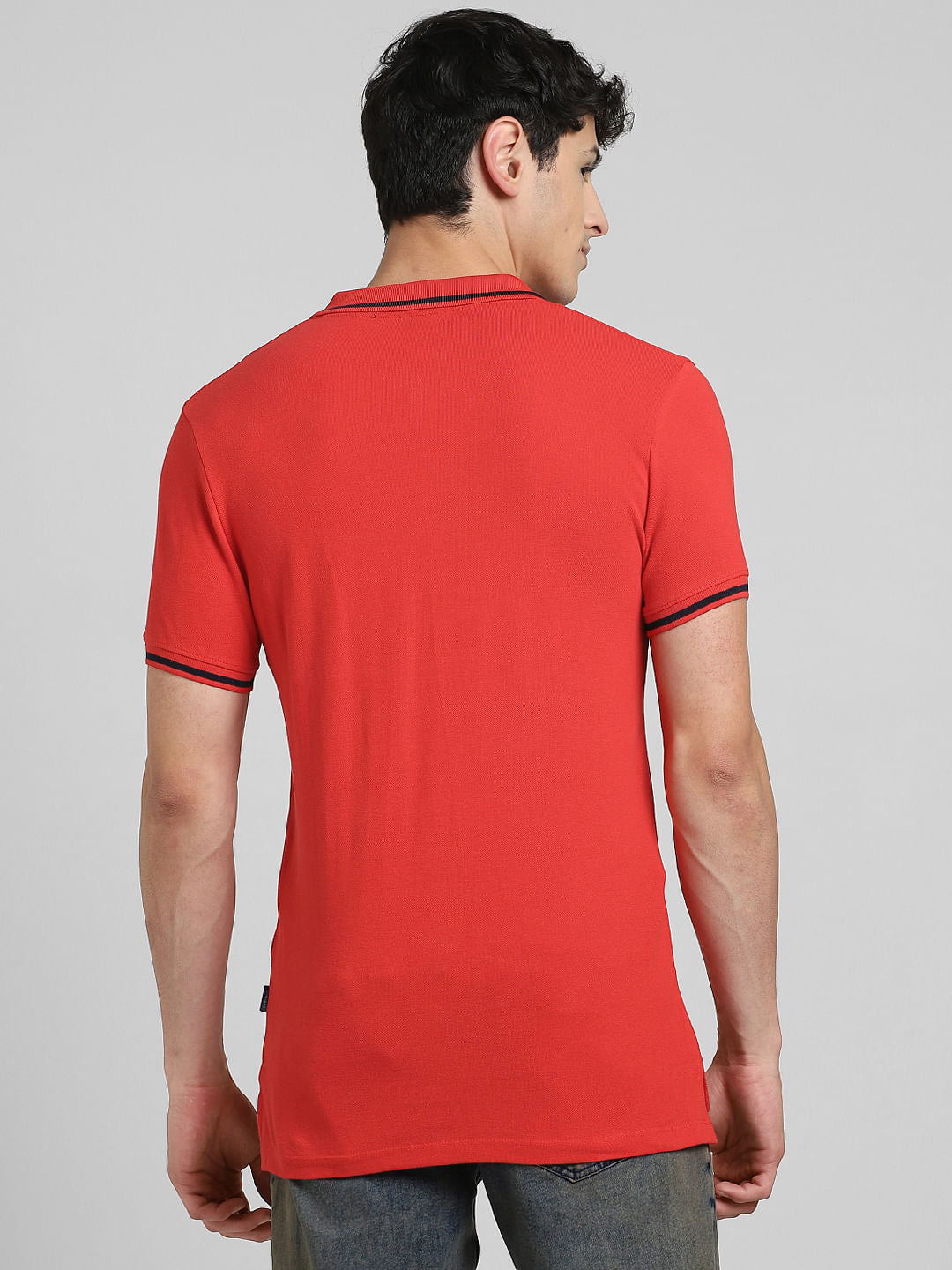 Red Polo Neck T-shirt