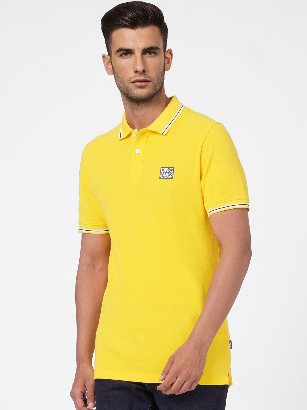 Yellow Polo Neck T-shirt