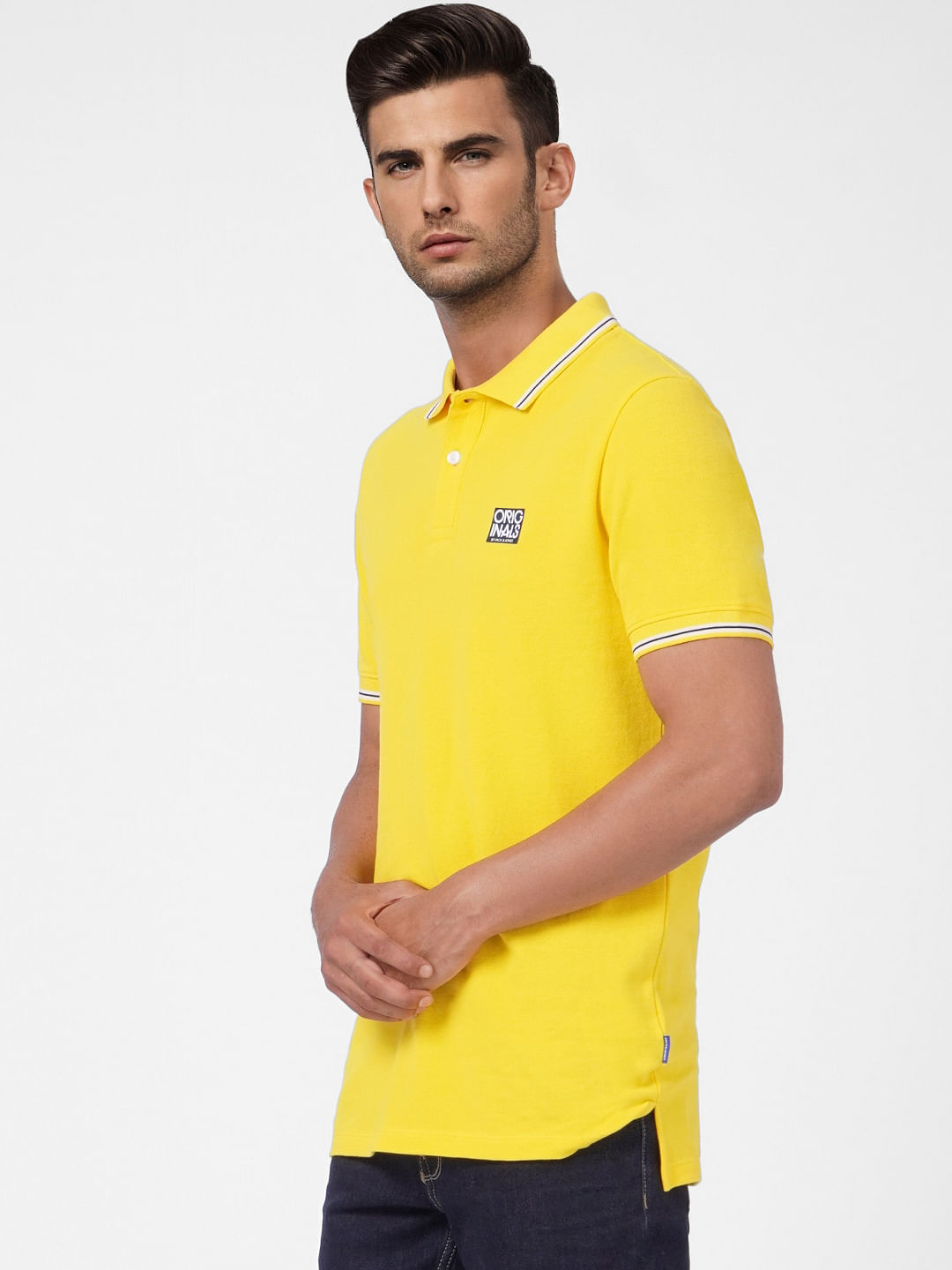 Yellow Polo Neck T-shirt