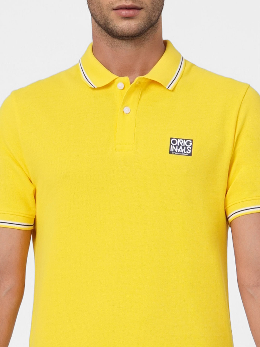 Yellow Polo Neck T-shirt