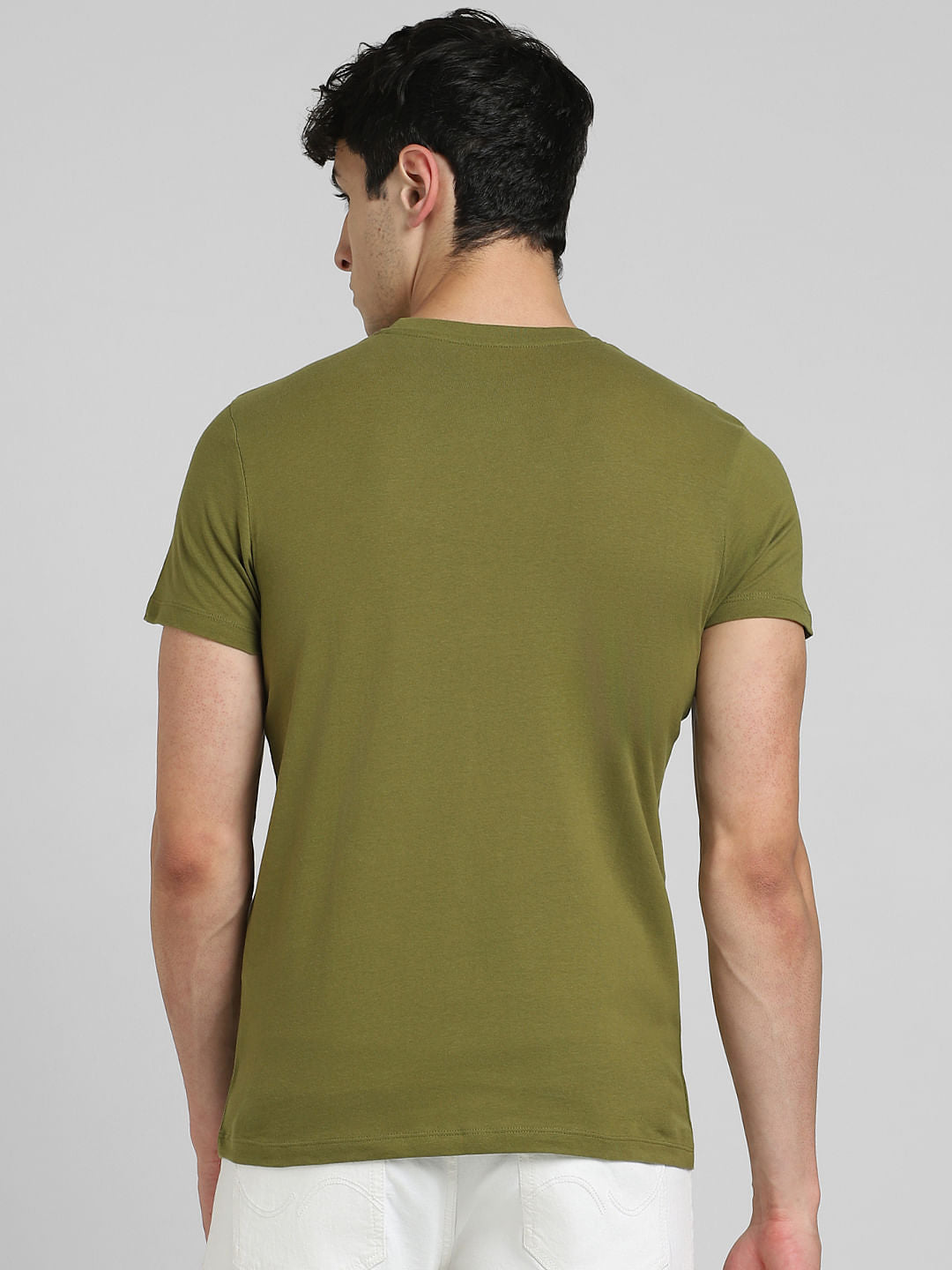 Green Graphic Print Crew Neck T-shirt