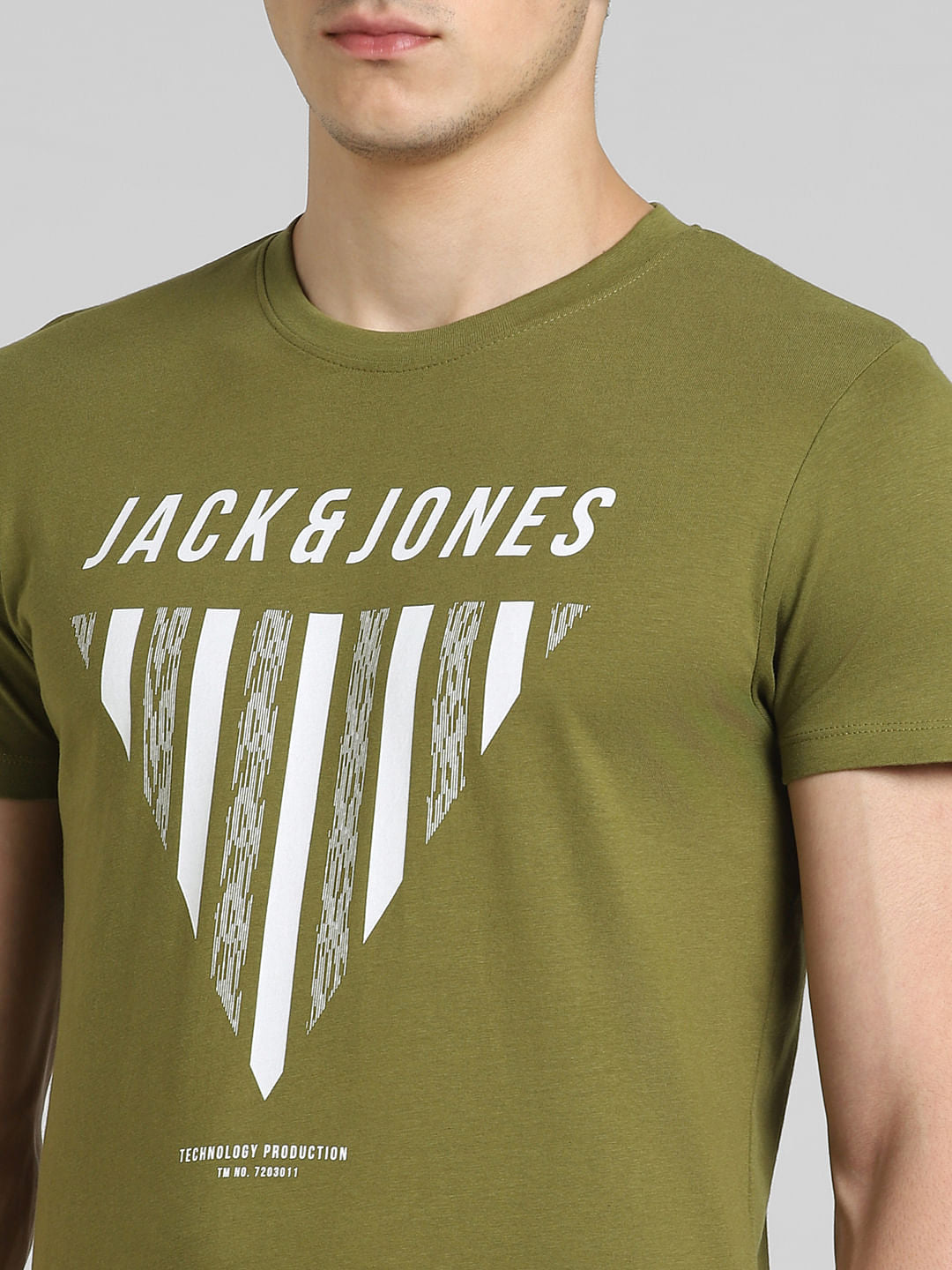 Green Graphic Print Crew Neck T-shirt