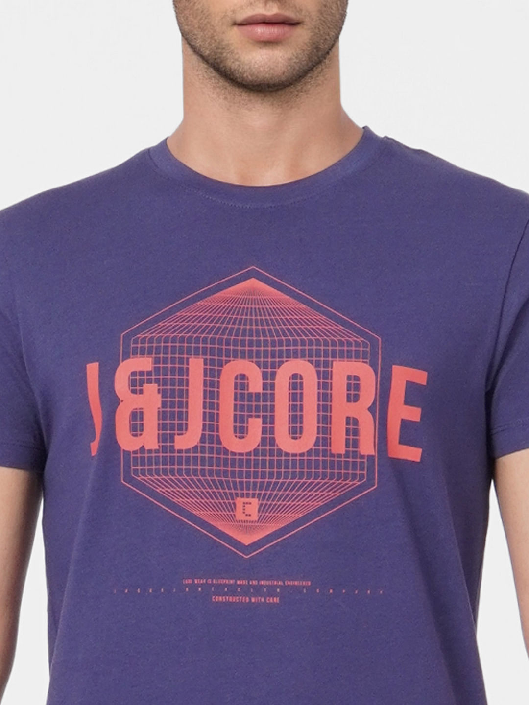 Blue Graphic Crew Neck T-shirt