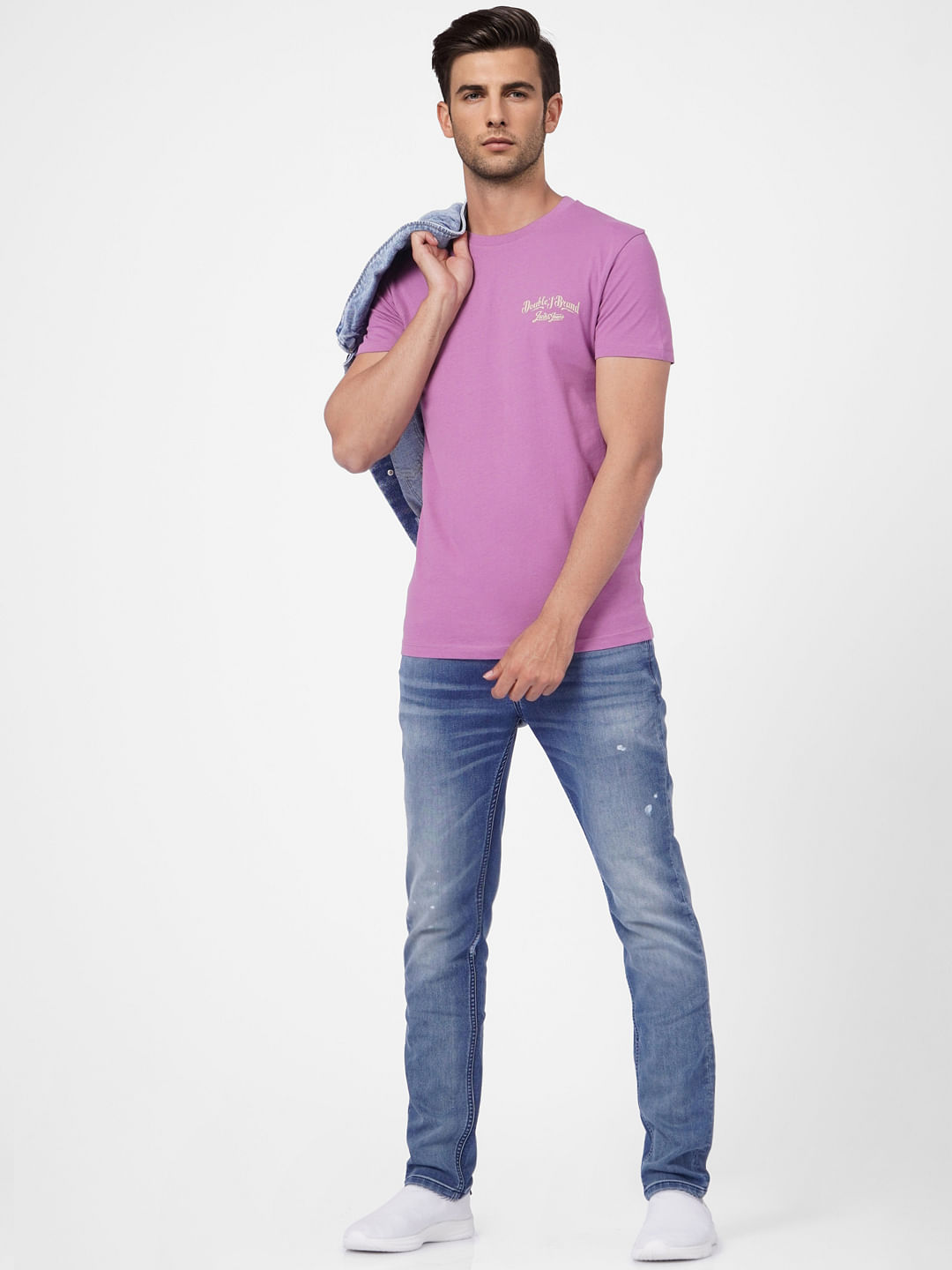 Purple Crew Neck T-shirt - S