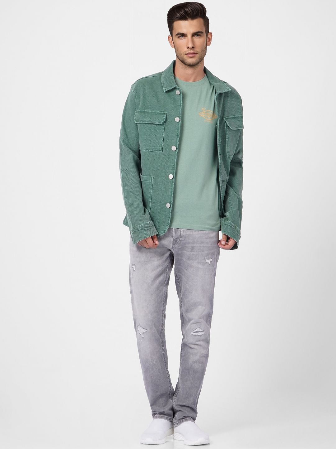 Green Crew Neck T-shirt - S