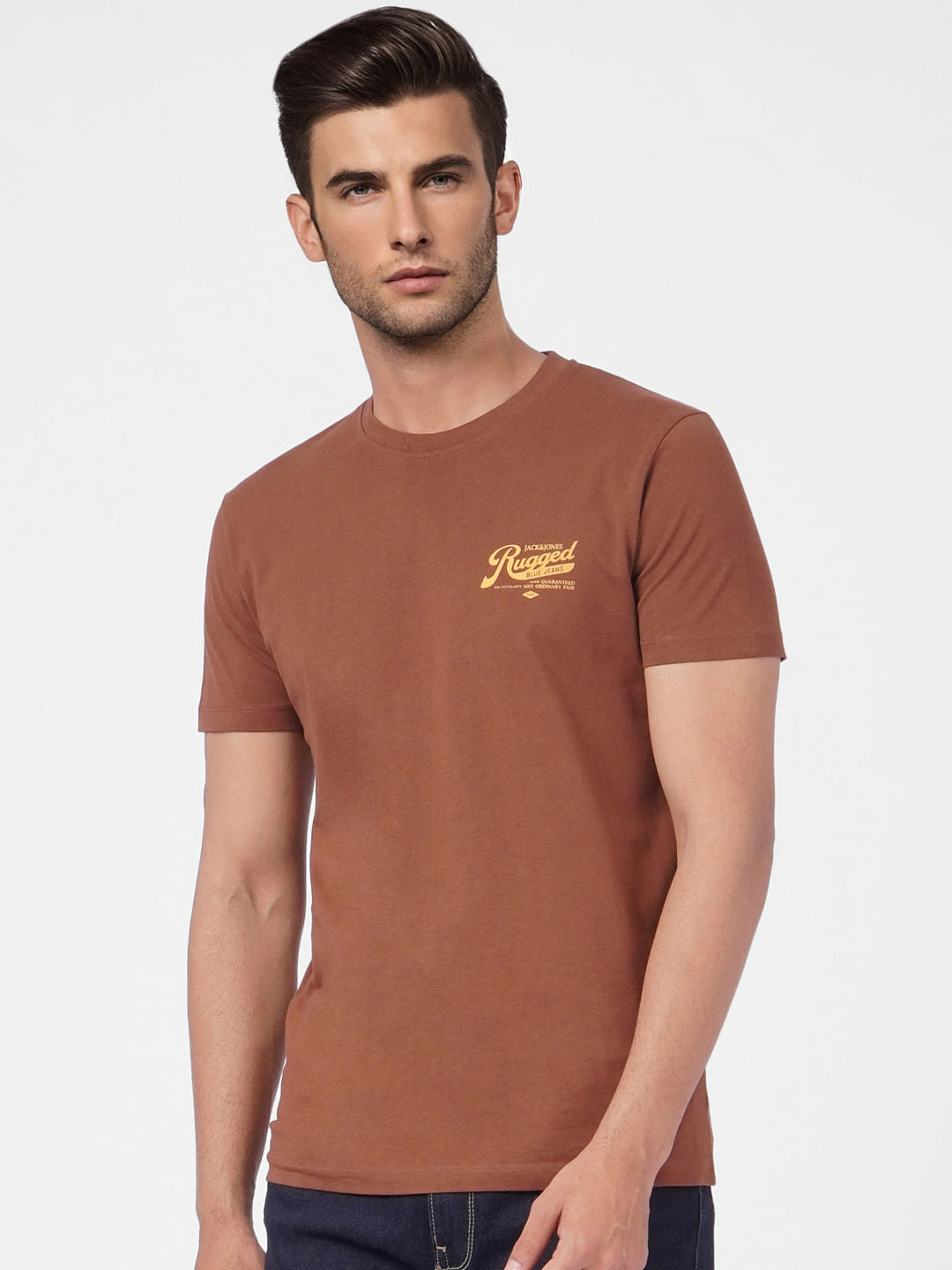 Brown Crew Neck T-shirt