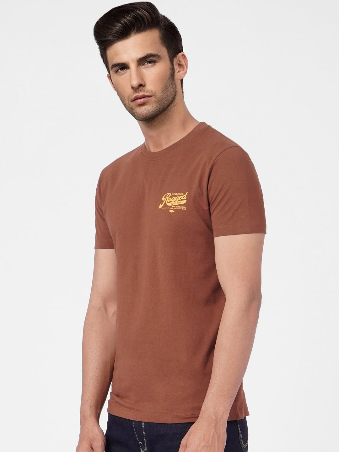 Brown Crew Neck T-shirt
