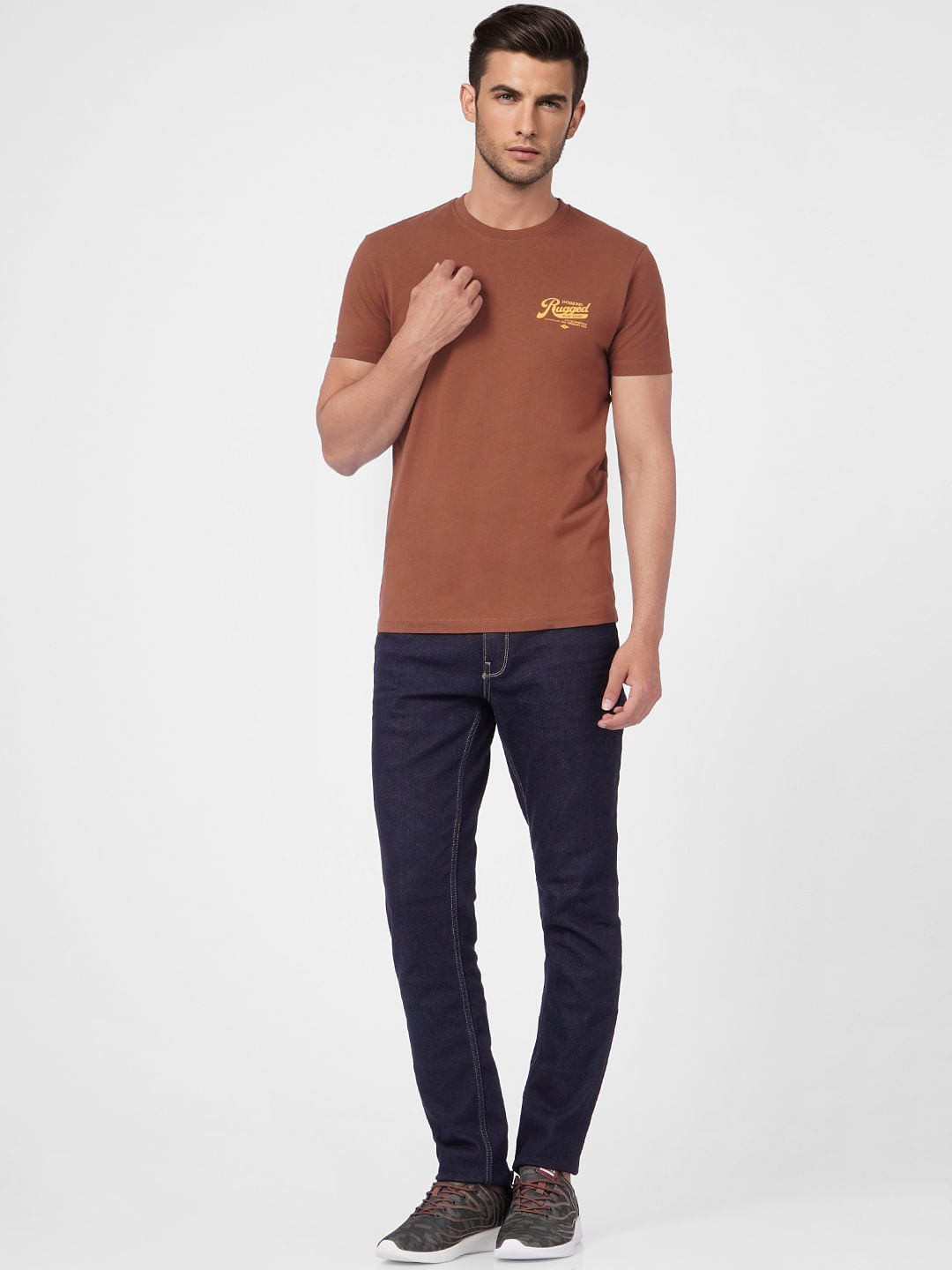 Brown Crew Neck T-shirt