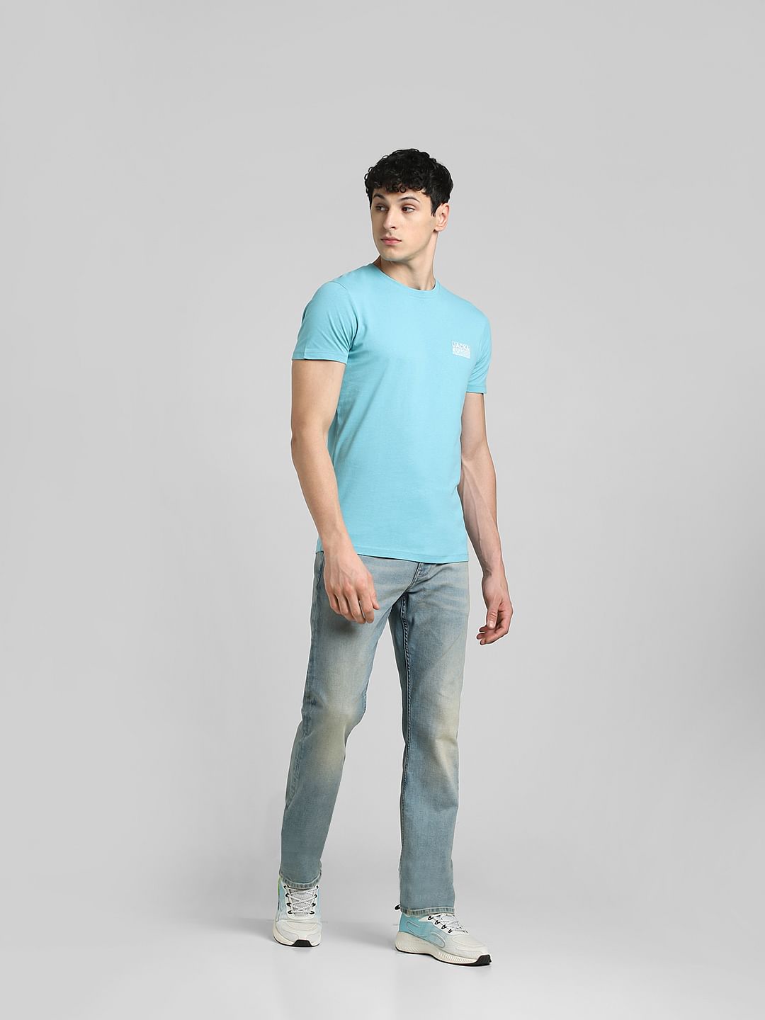 Light Blue Crew Neck T-shirt