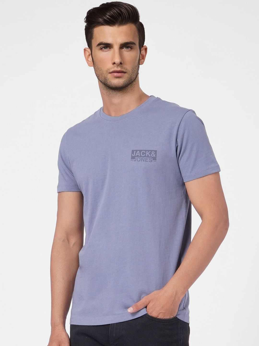 Faded Blue Crew Neck T-shirt