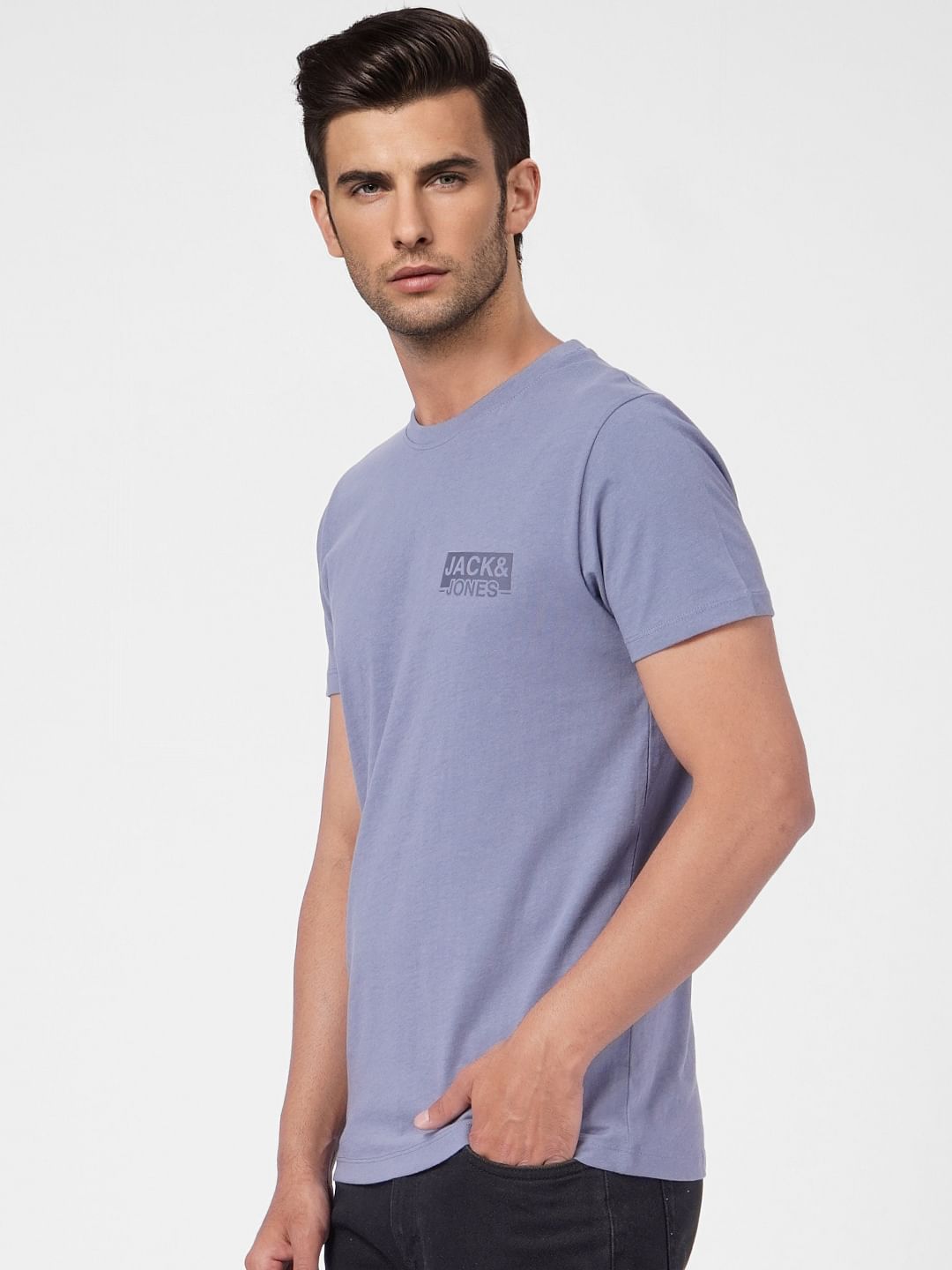 Faded Blue Crew Neck T-shirt