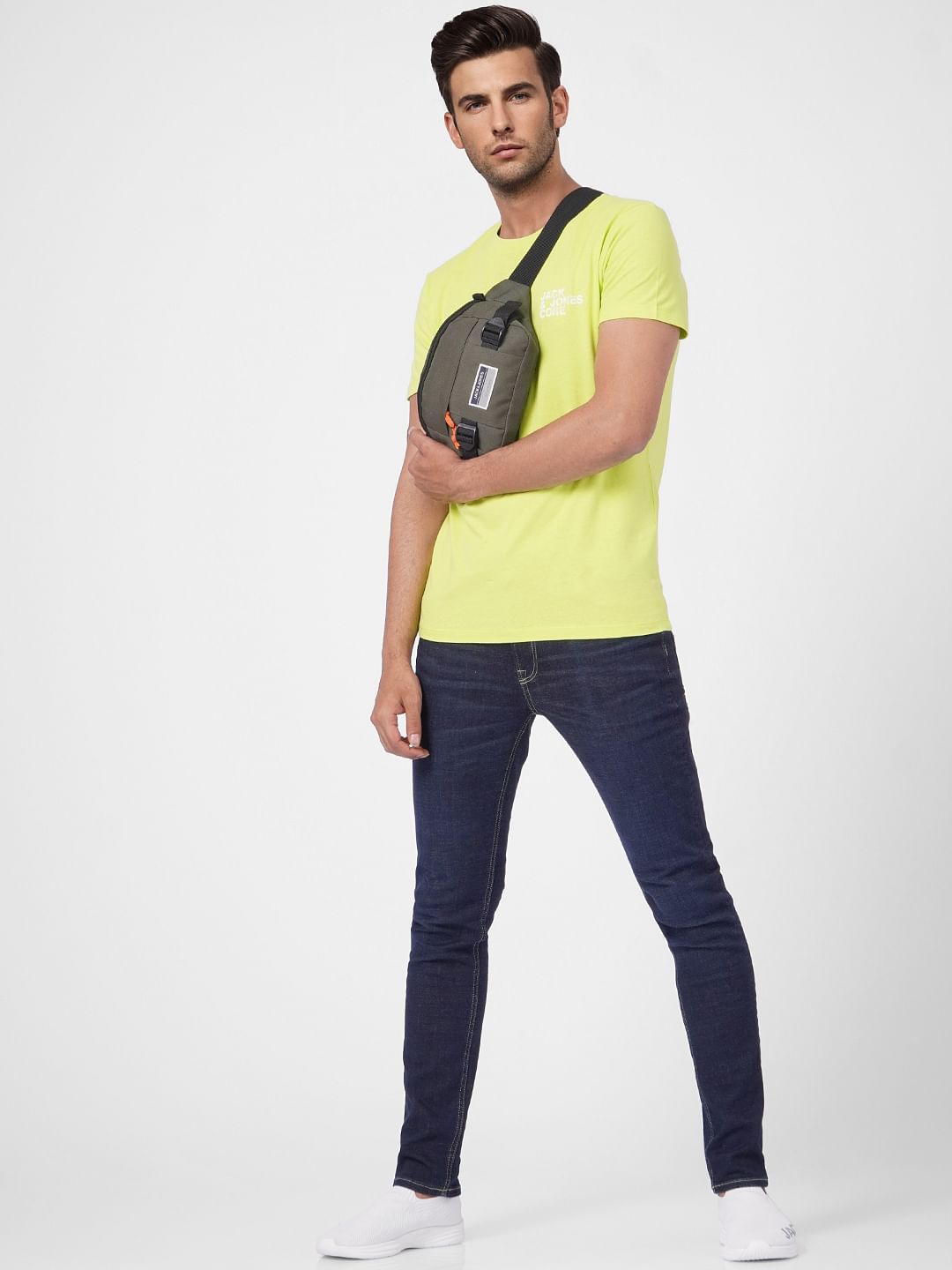 Lime Green Crew Neck T-shirt - S