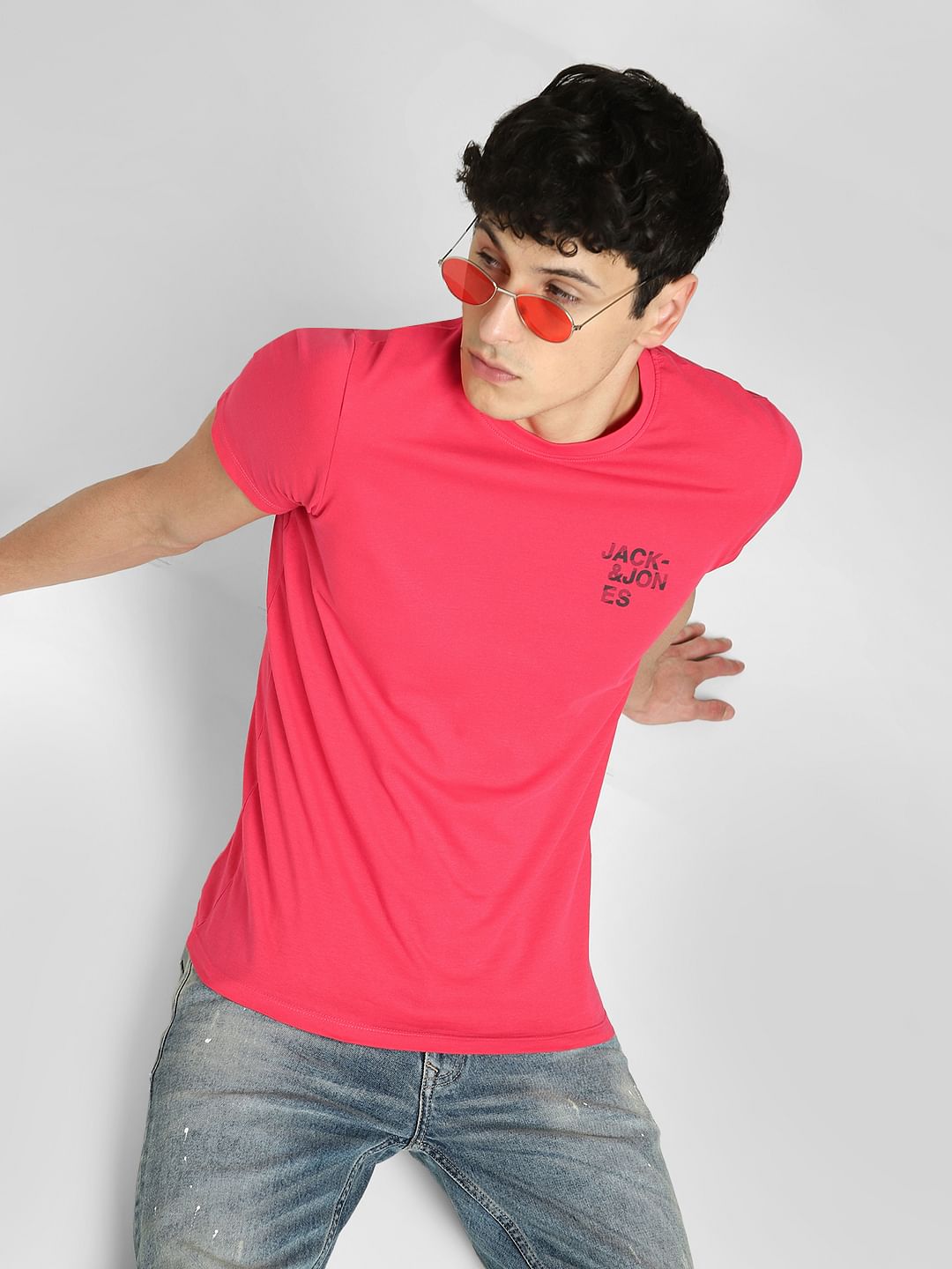 Pink Crew Neck T-shirt - S