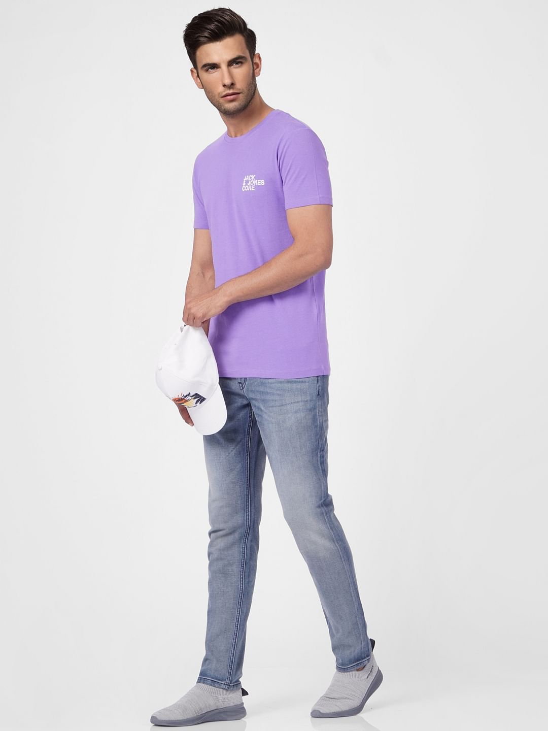 Purple Crew Neck T-shirt - S