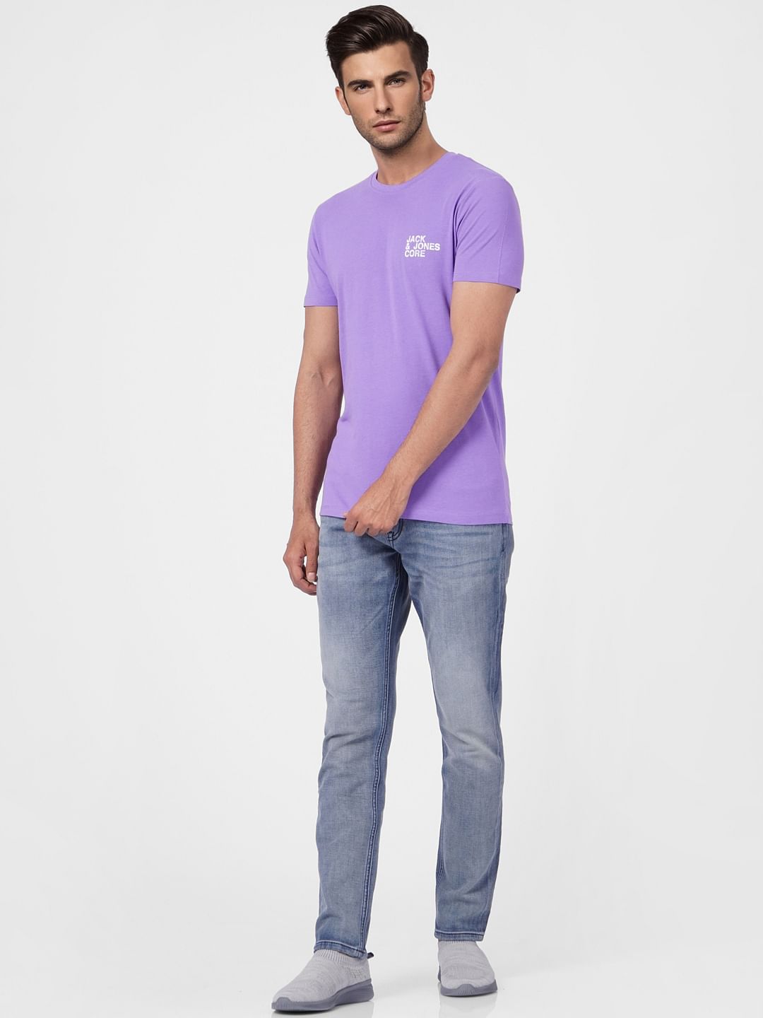Purple Crew Neck T-shirt