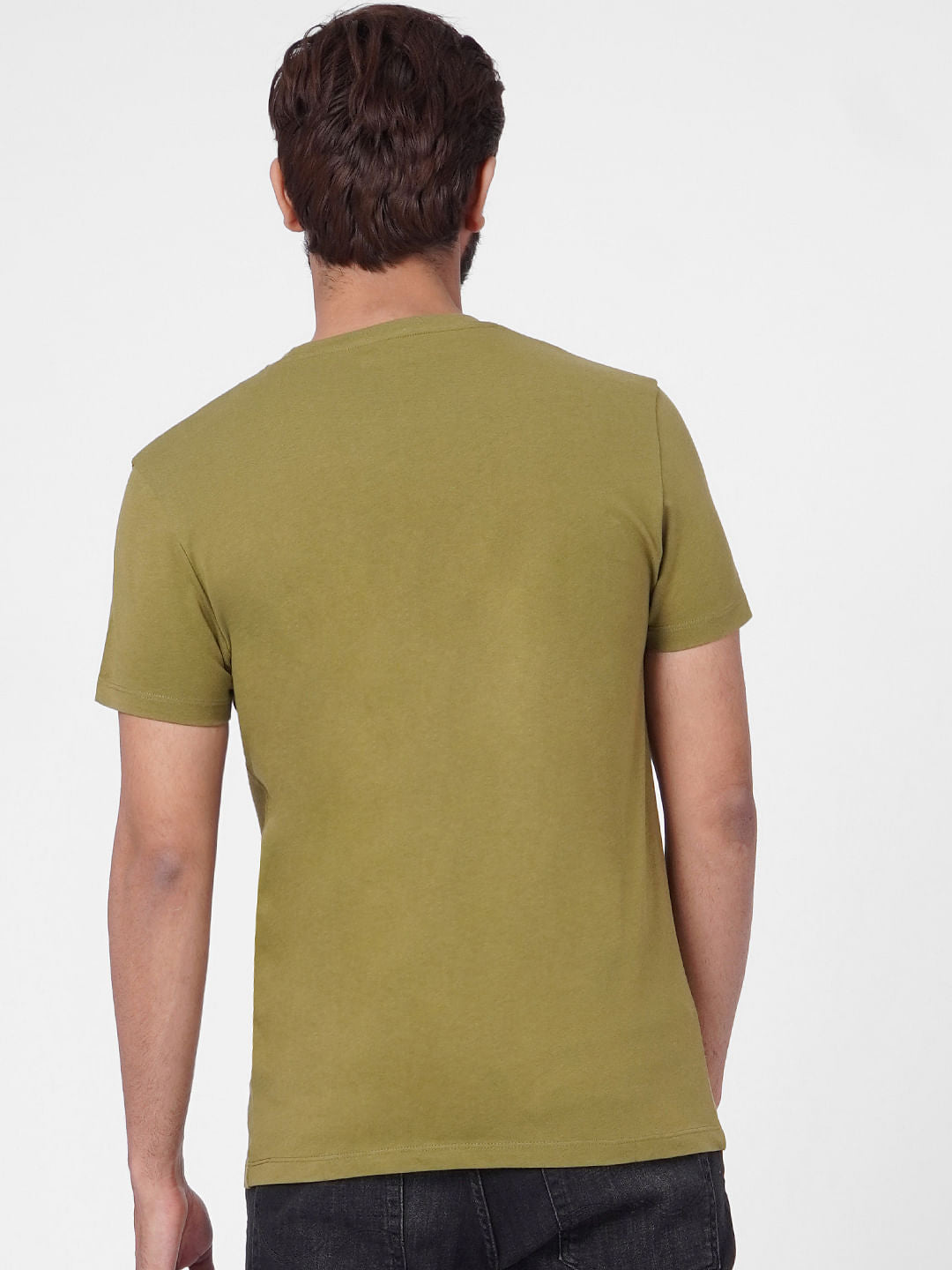 Green Graphic Print Crew Neck T-shirt