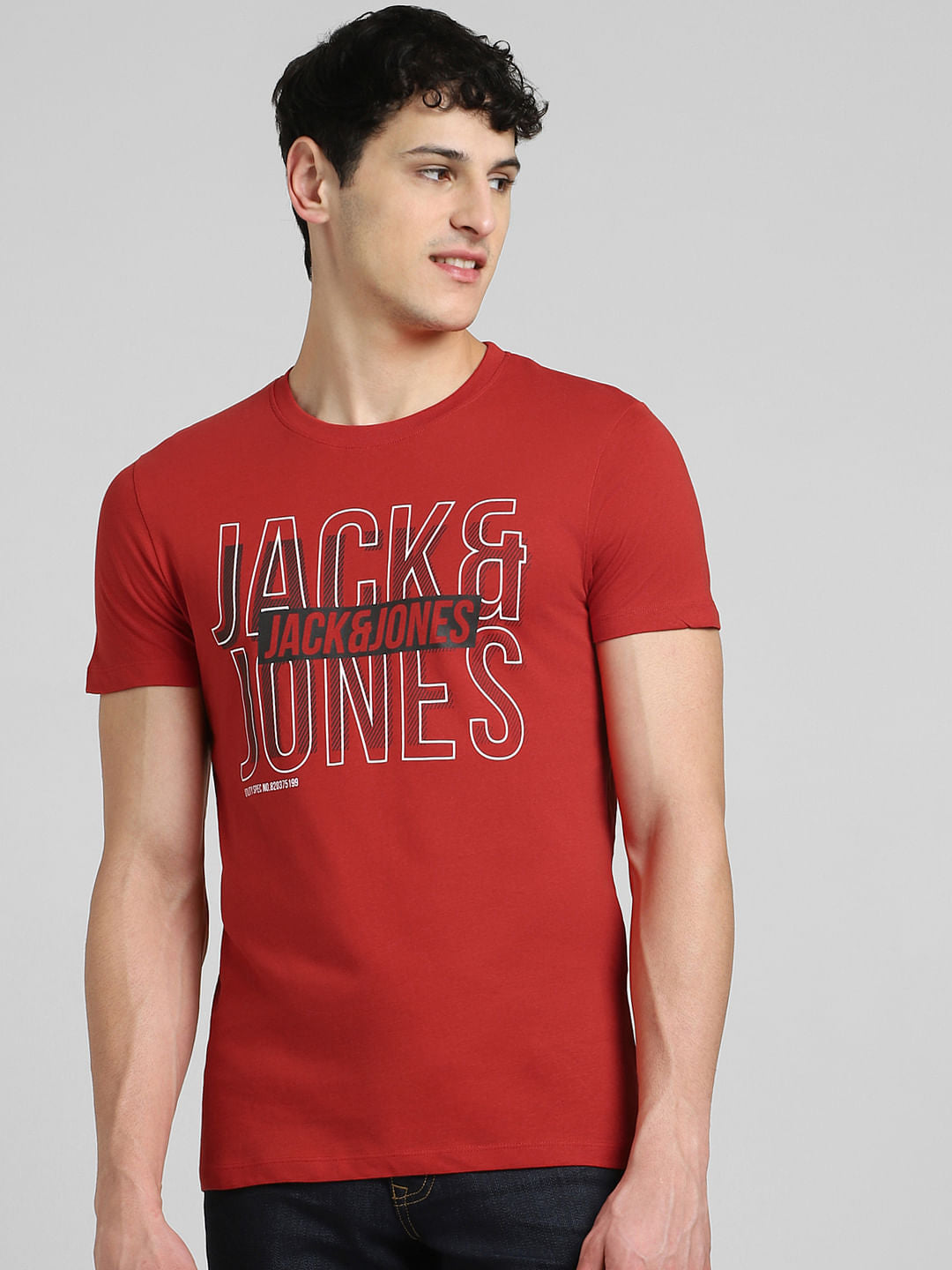 Red Graphic Print Crew Neck T-shirt