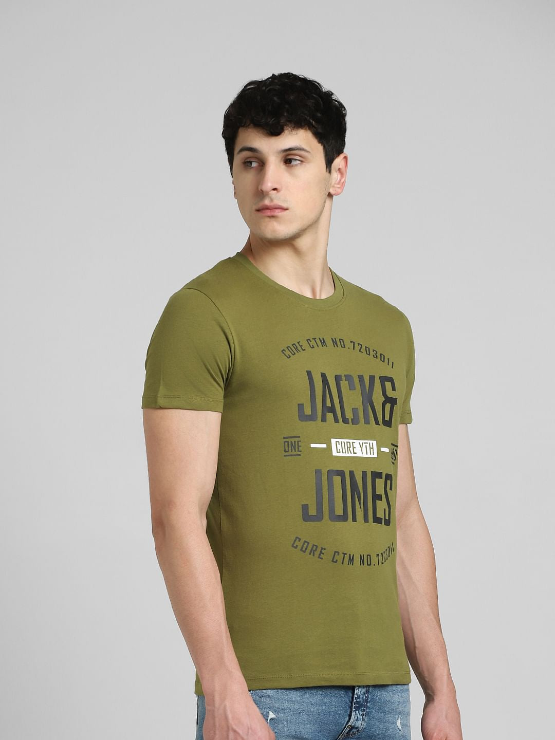 Green Graphic Print Crew Neck T-shirt
