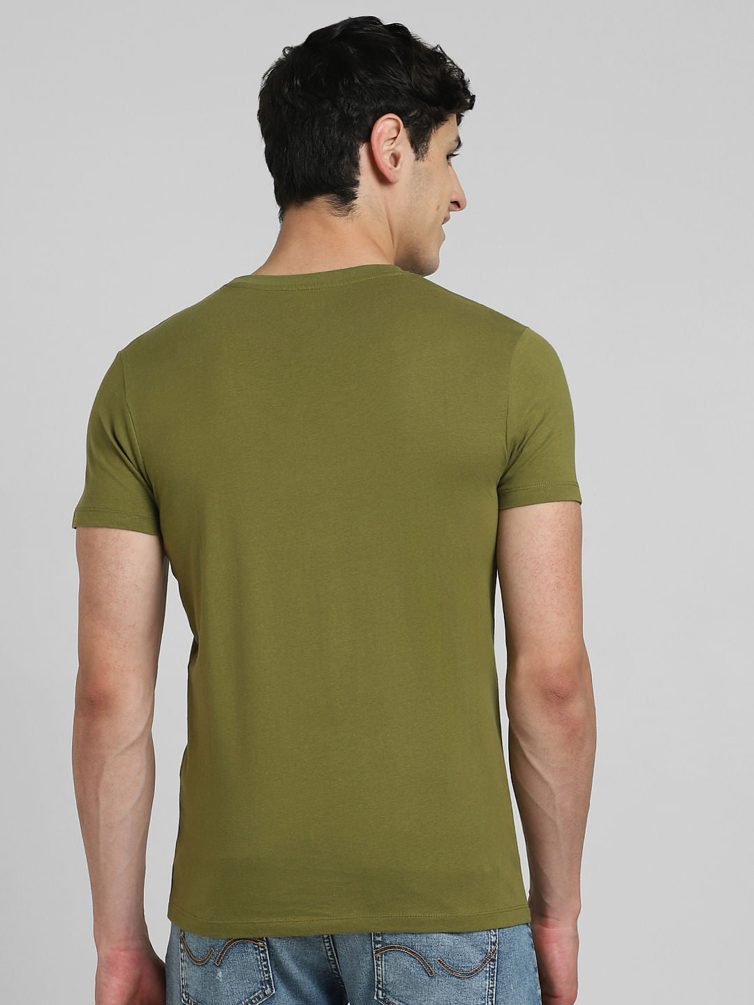 Green Graphic Print Crew Neck T-shirt