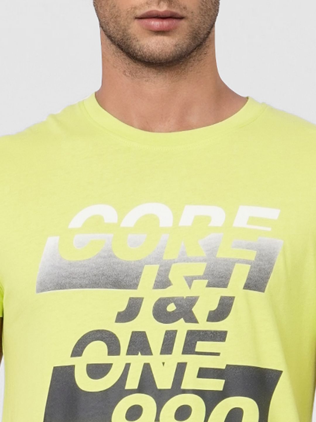 Lime Green Graphic Print Crew Neck T-shirt