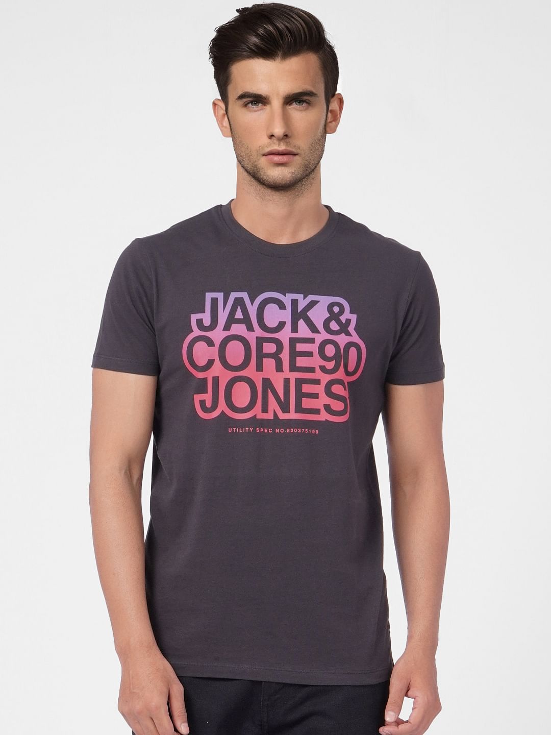 Black Graphic Print Crew Neck T-shirt
