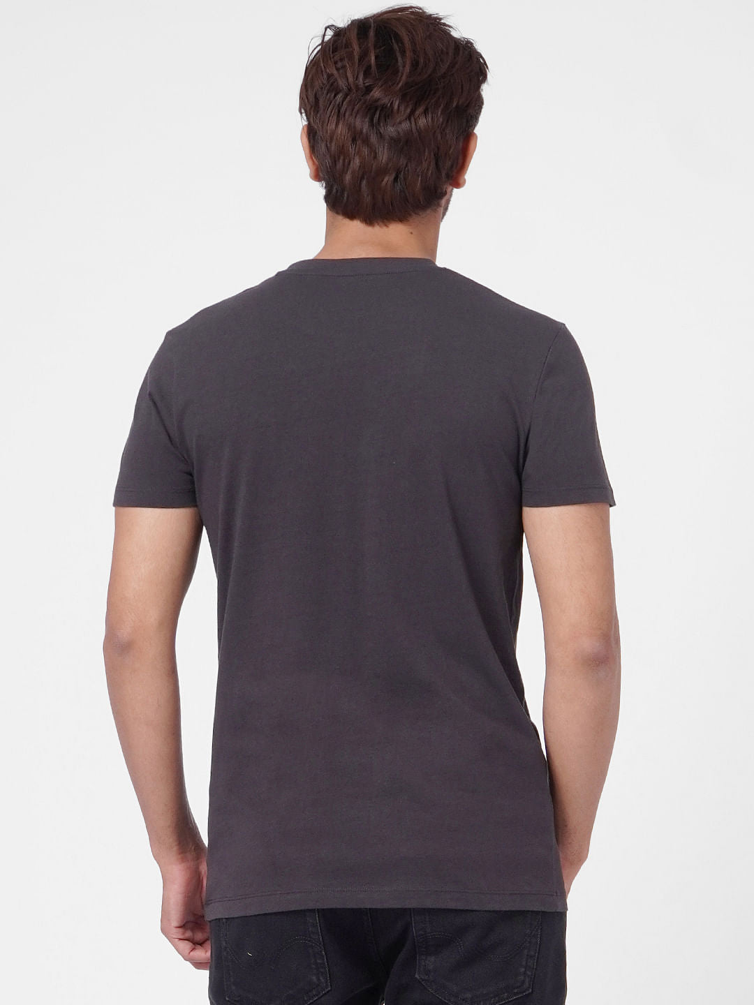 Black Graphic Print Crew Neck T-shirt