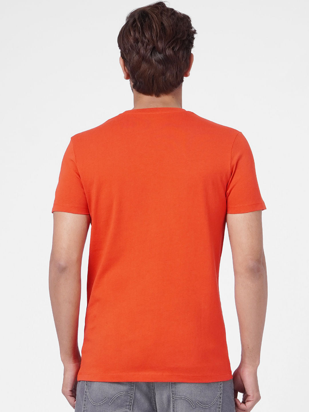 Red Graphic Print Crew Neck T-shirt