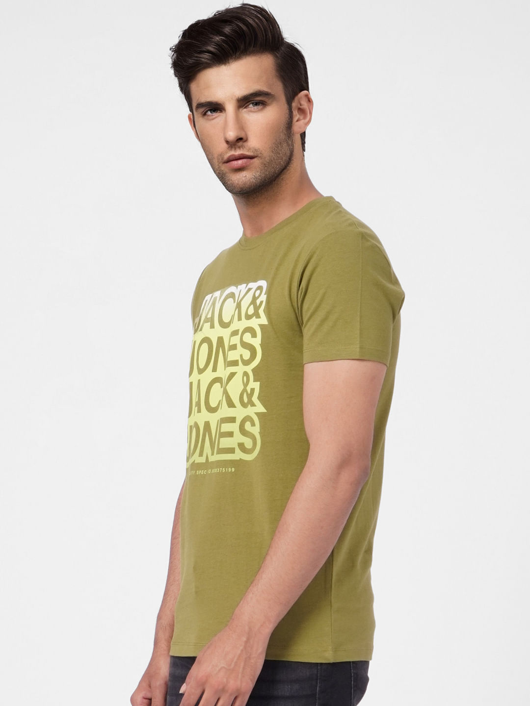Green Graphic Print Crew Neck T-shirt