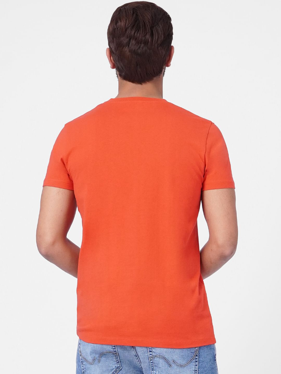 Orange Crew Neck T-shirt