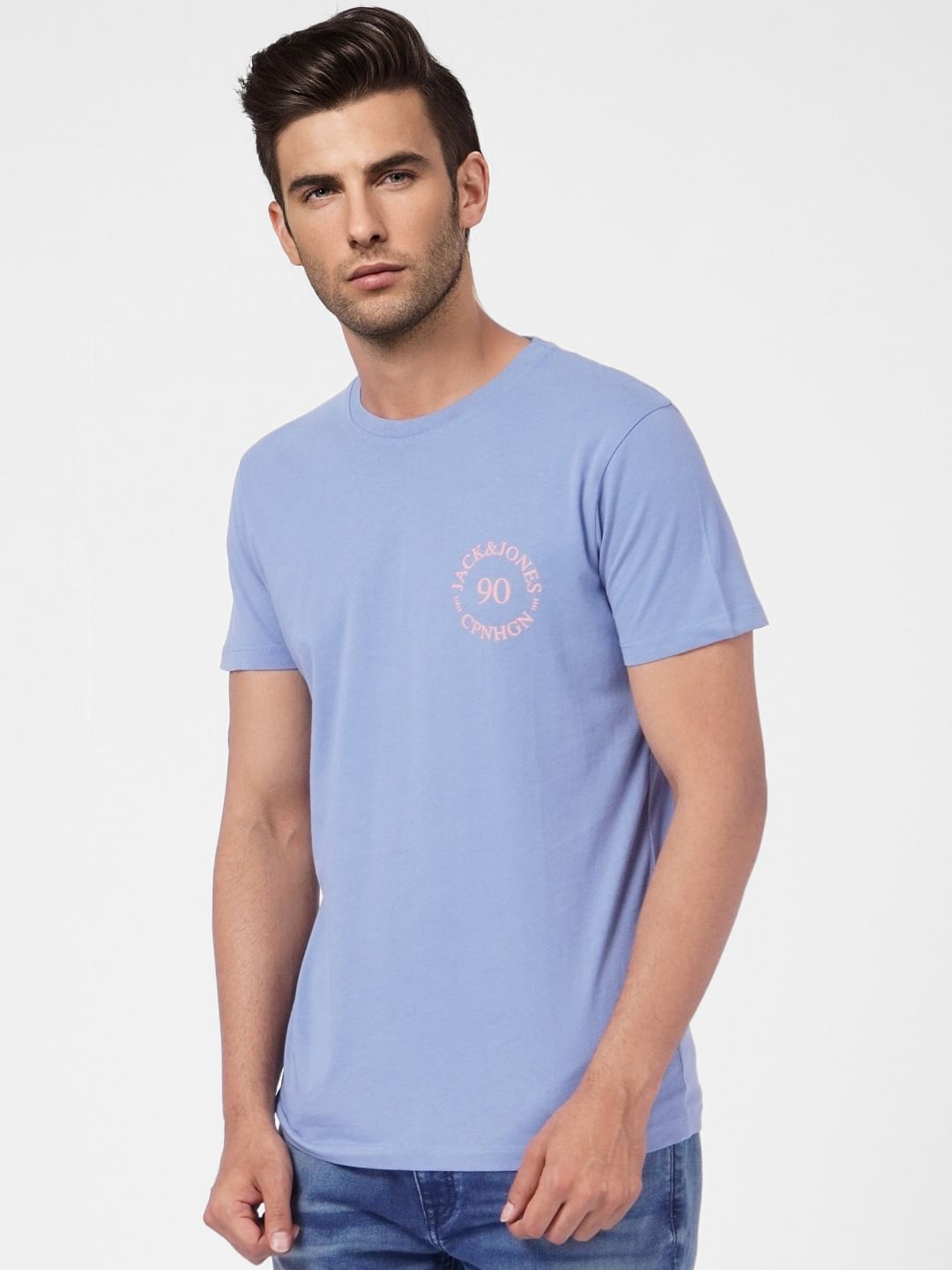 Blue Crew Neck T-shirt