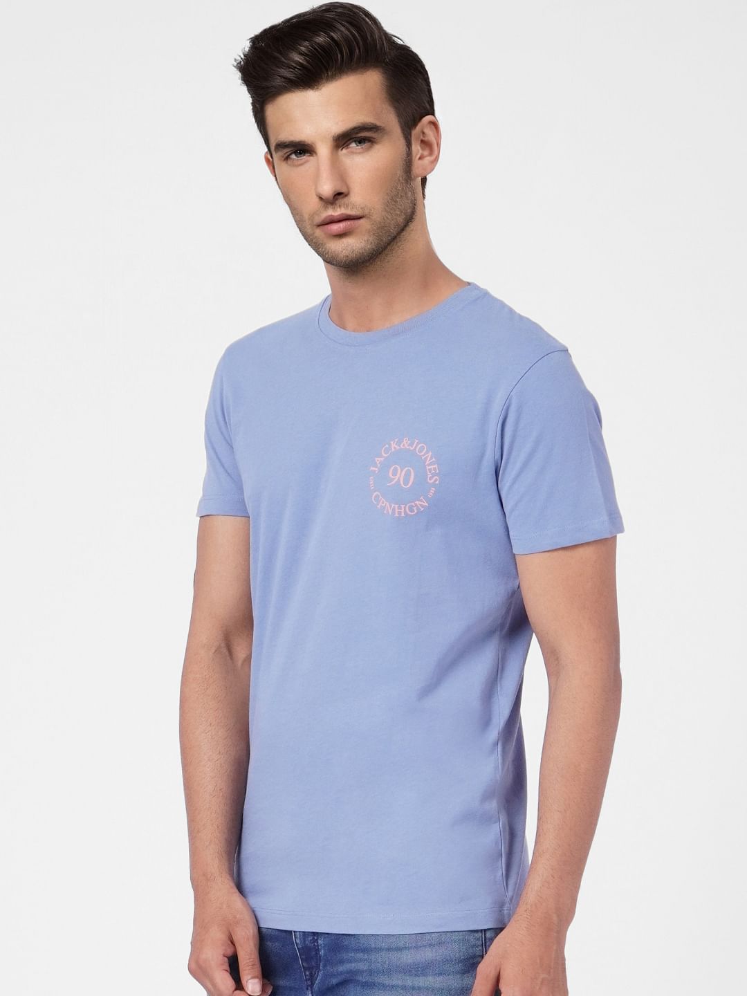Blue Crew Neck T-shirt