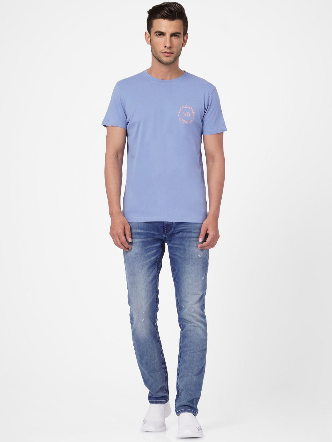 Blue Crew Neck T-shirt