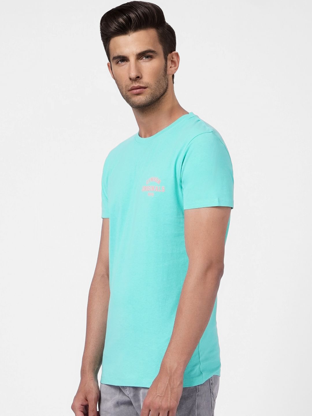 Blue Crew Neck T-shirt