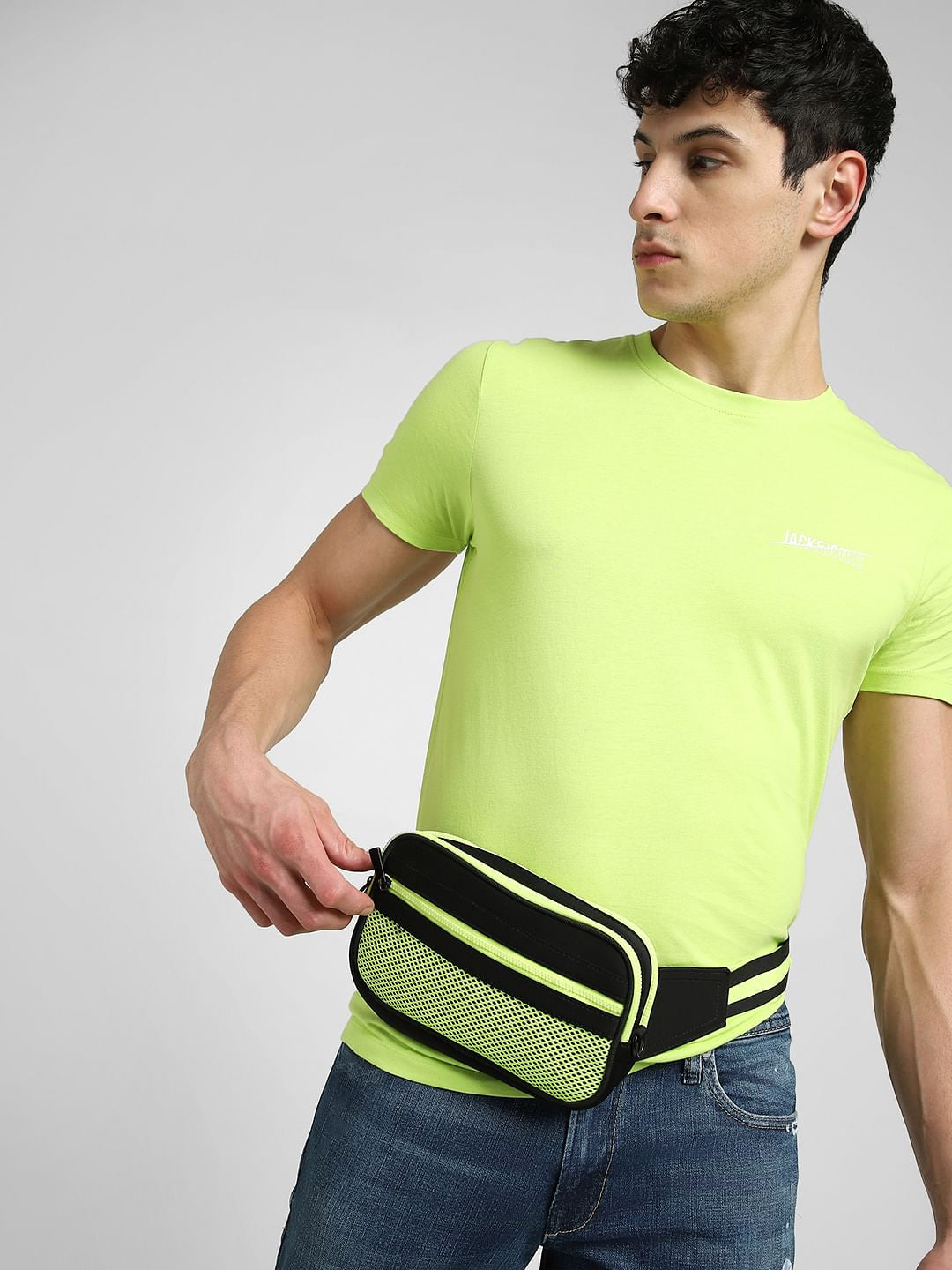 Lime Green Crew Neck T-shirt - S