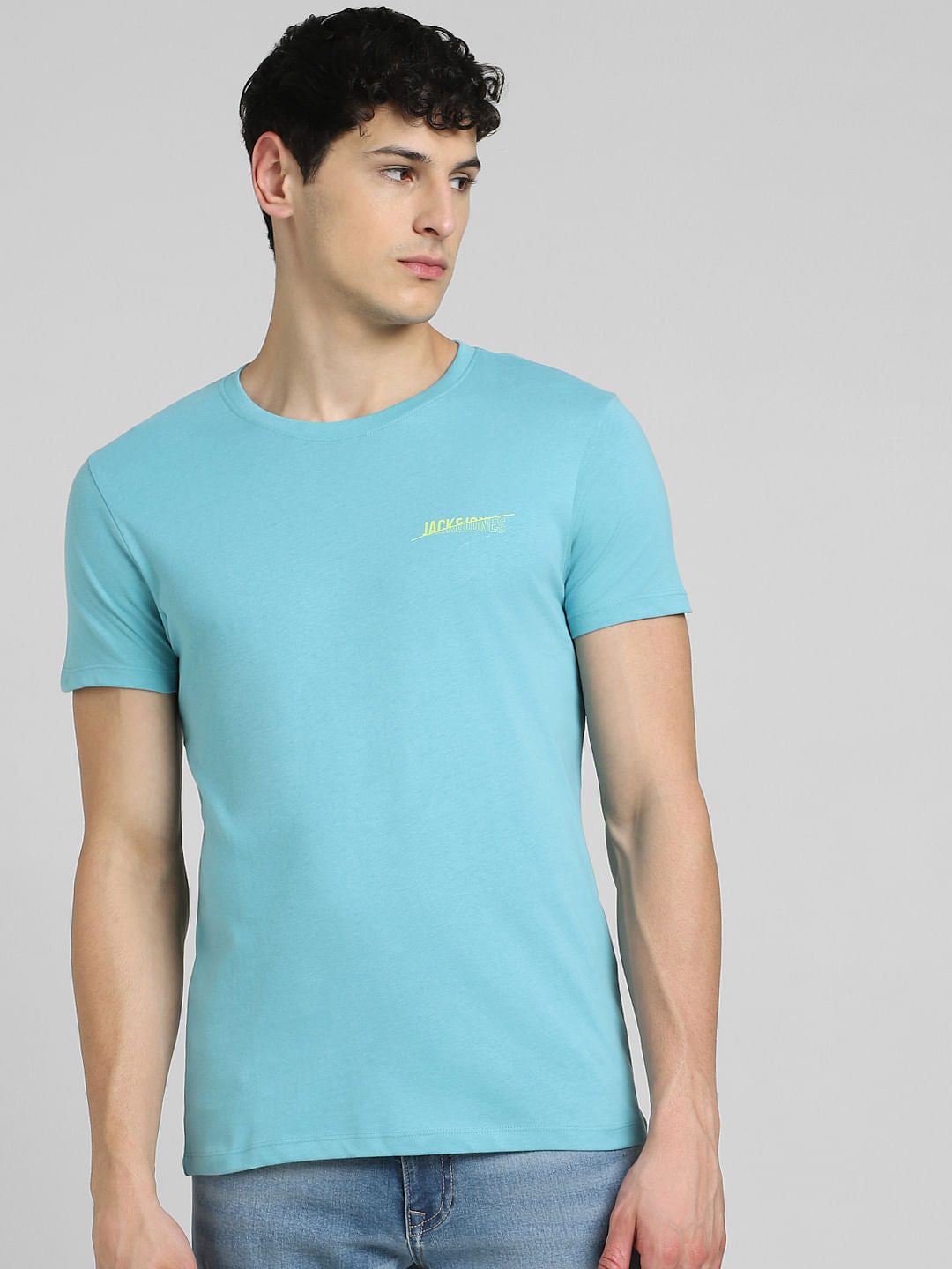 Blue Crew Neck T-shirt