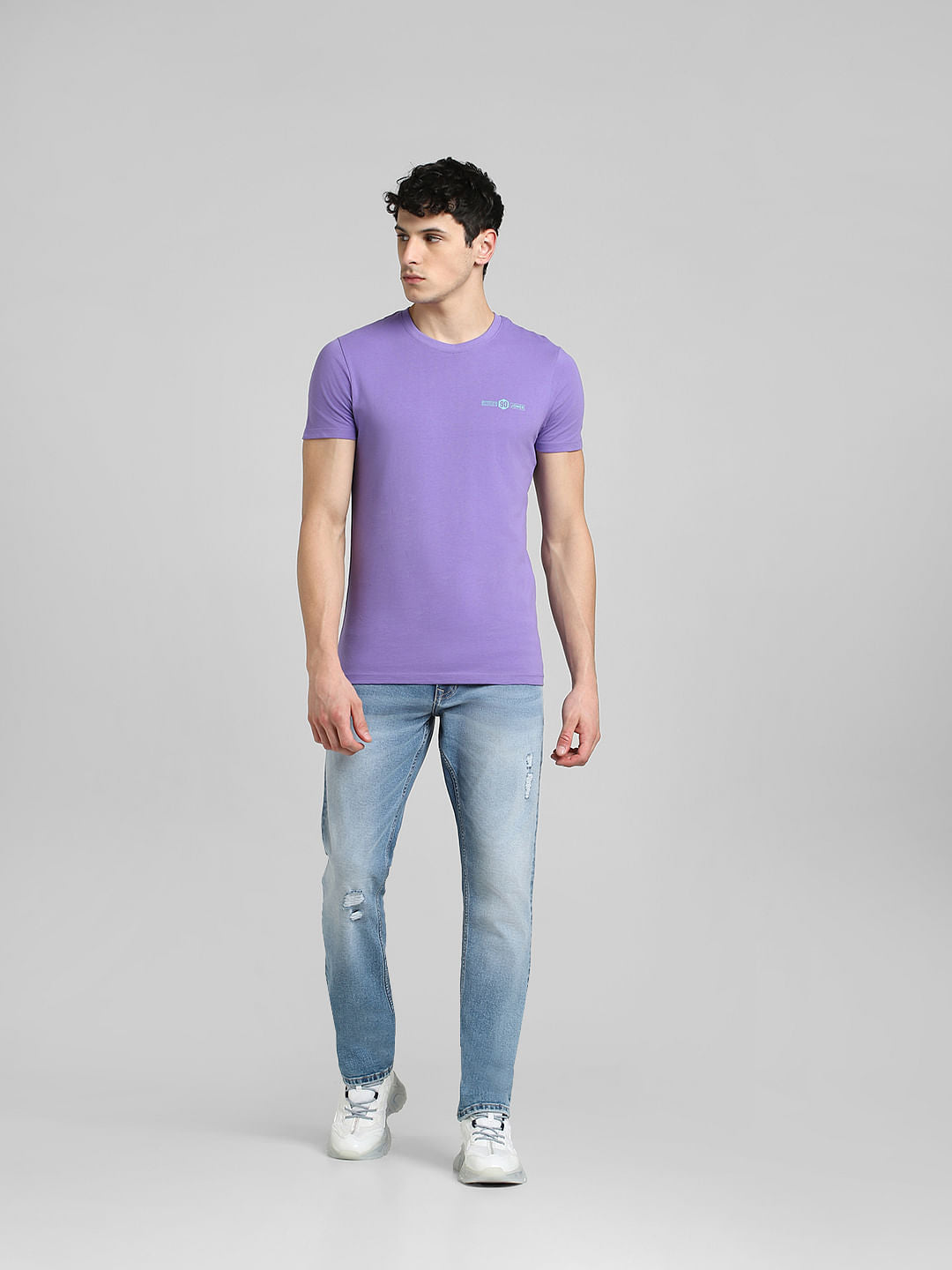 Purple Crew Neck T-shirt