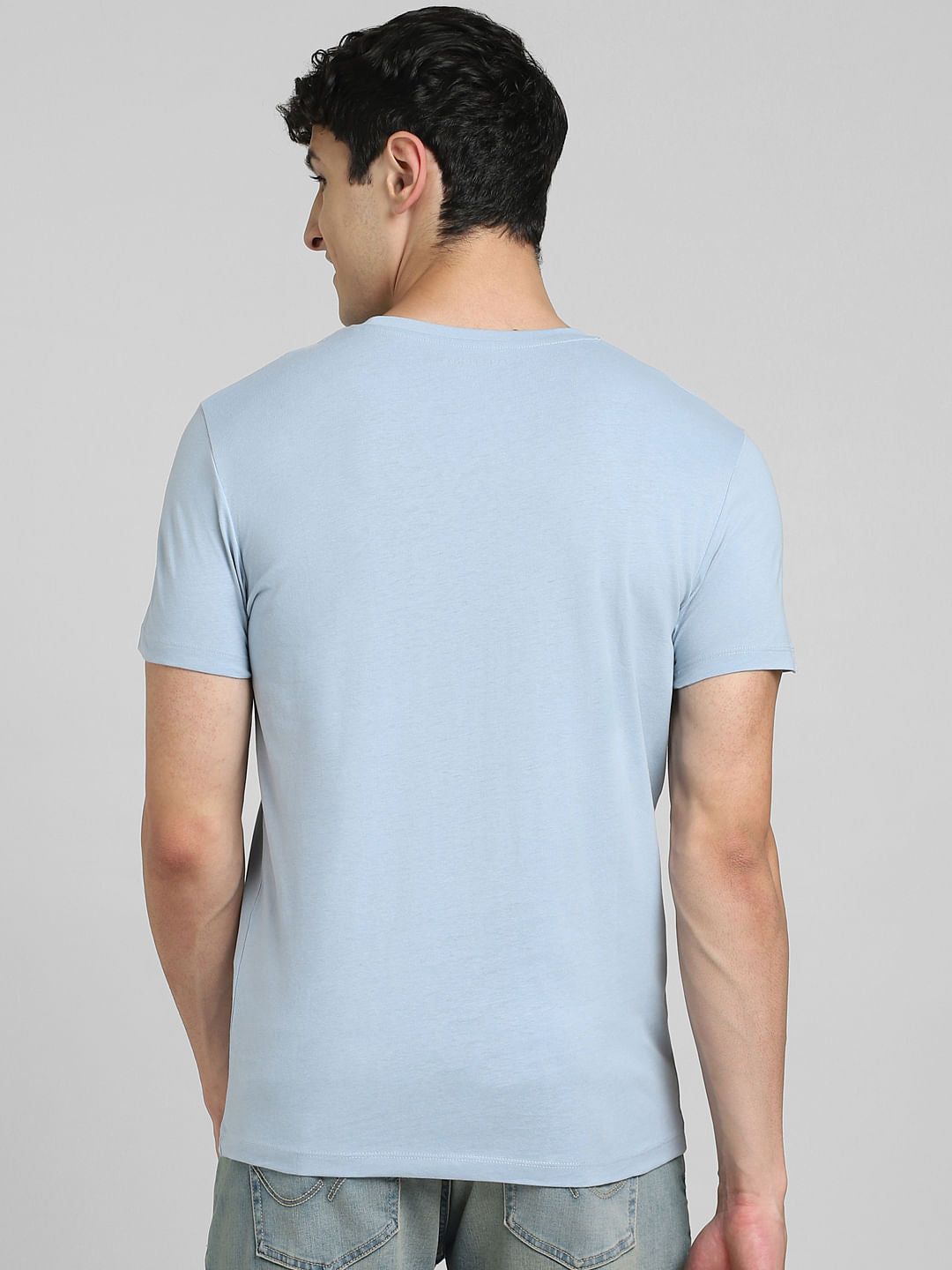 Faded Blue Crew Neck T-shirt