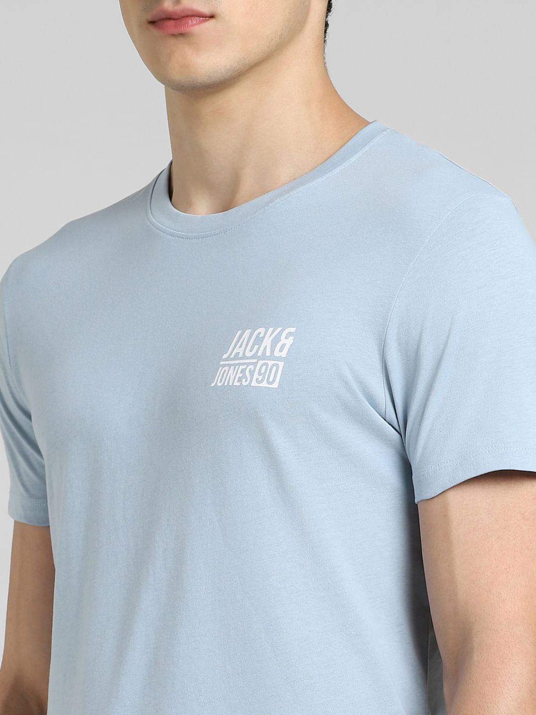 Faded Blue Crew Neck T-shirt