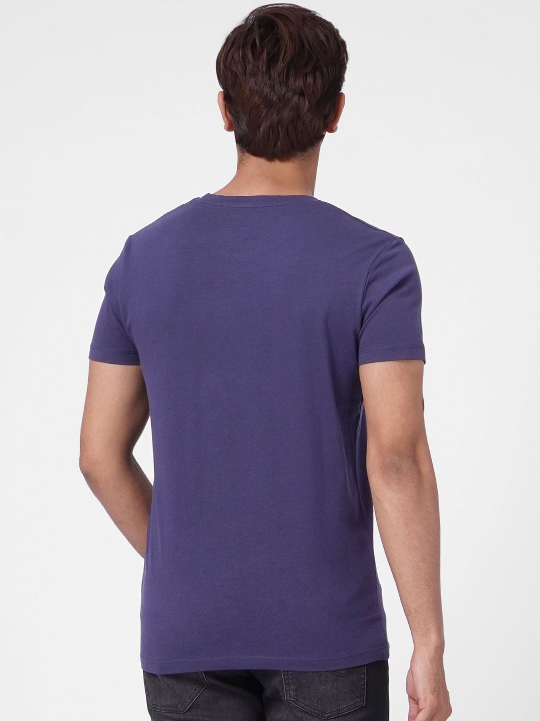 Dark Blue Vertical Stripe T-shirt