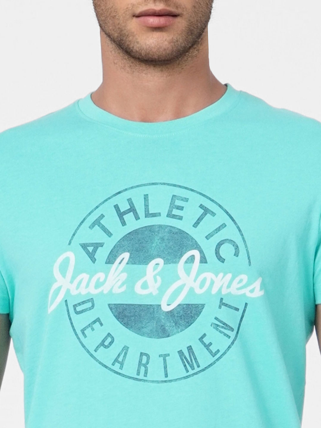 Green Logo Print Crew Neck T-shirt