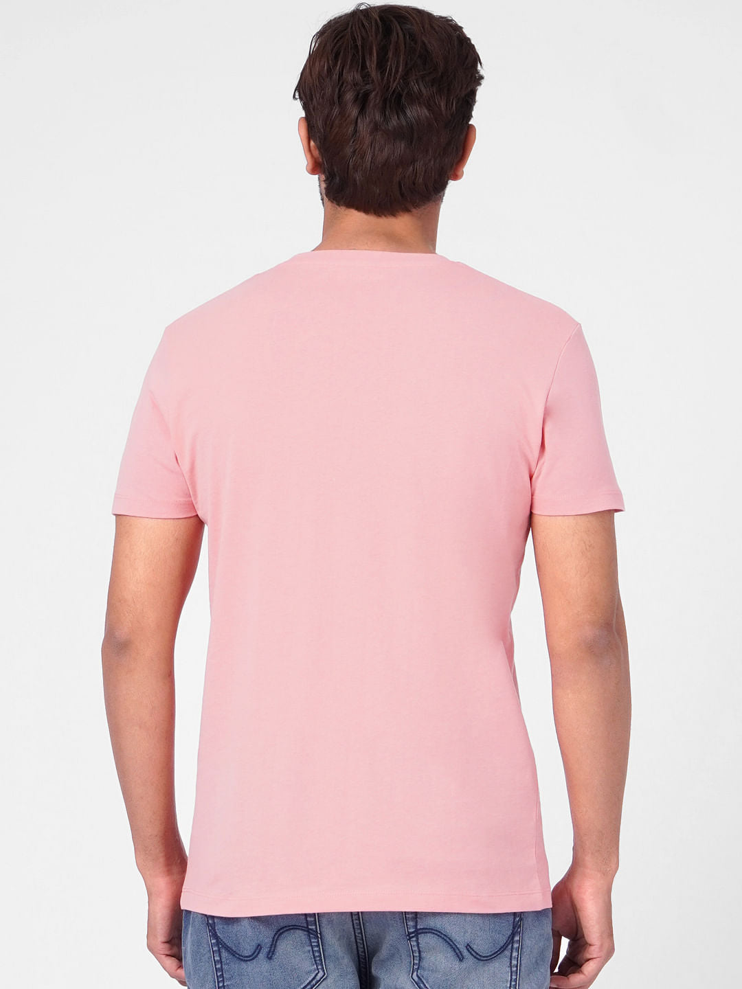 Pink Graphic Print Crew Neck T-shirt